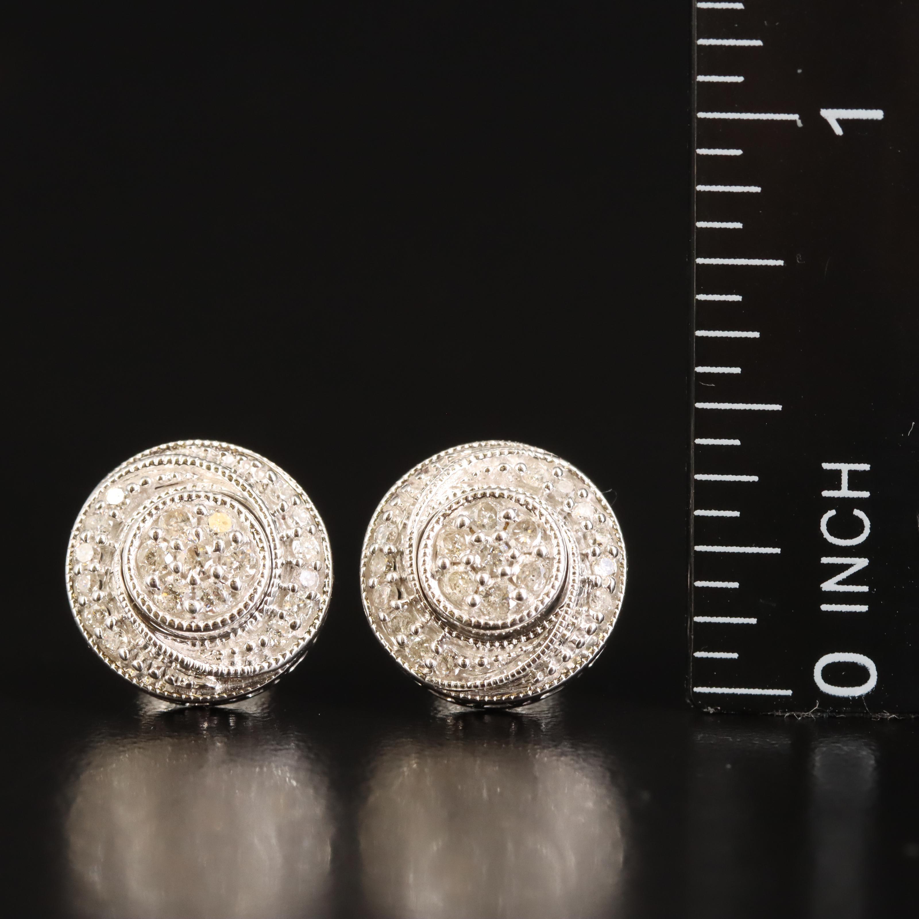 Sterling Diamond Earrings