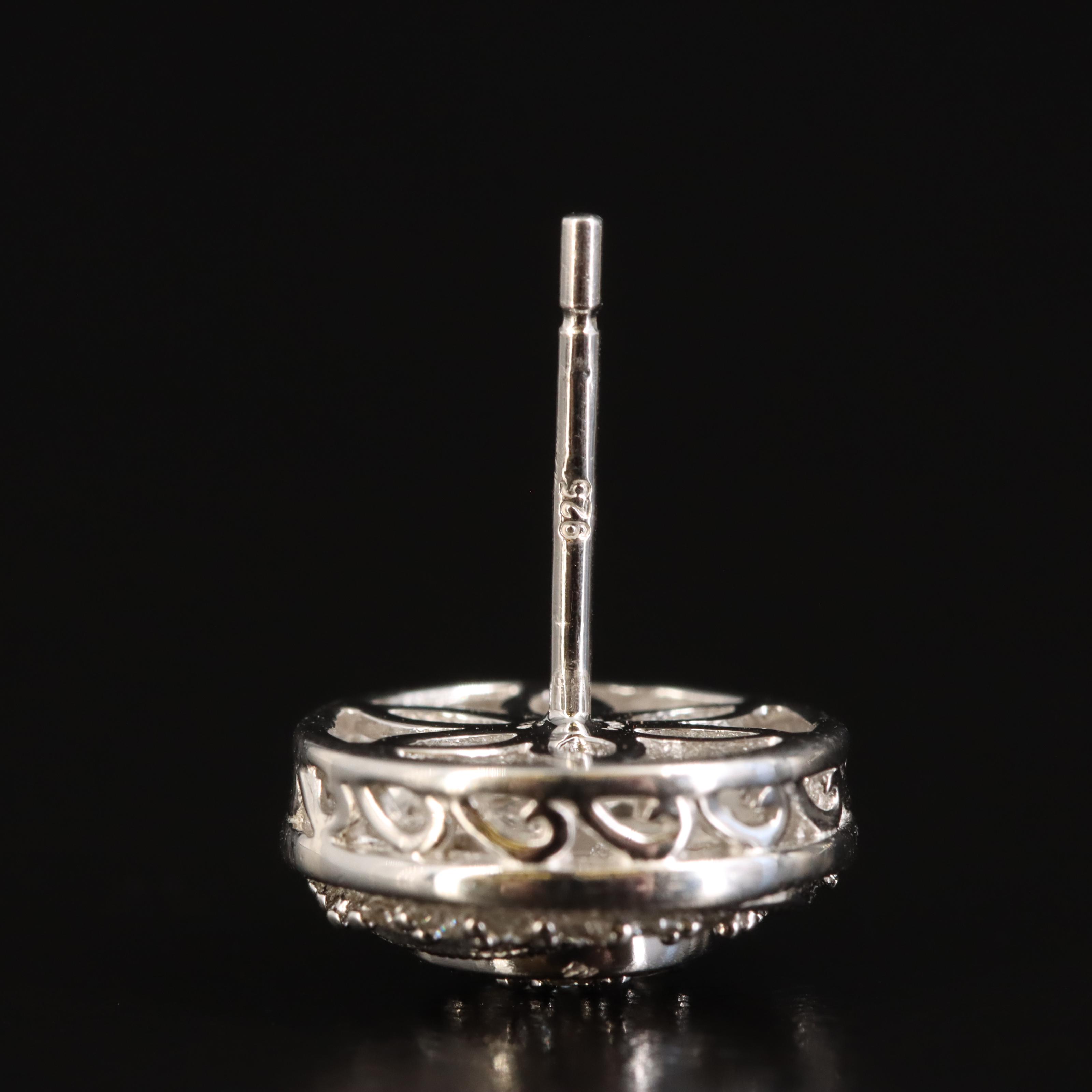 Sterling Diamond Earrings