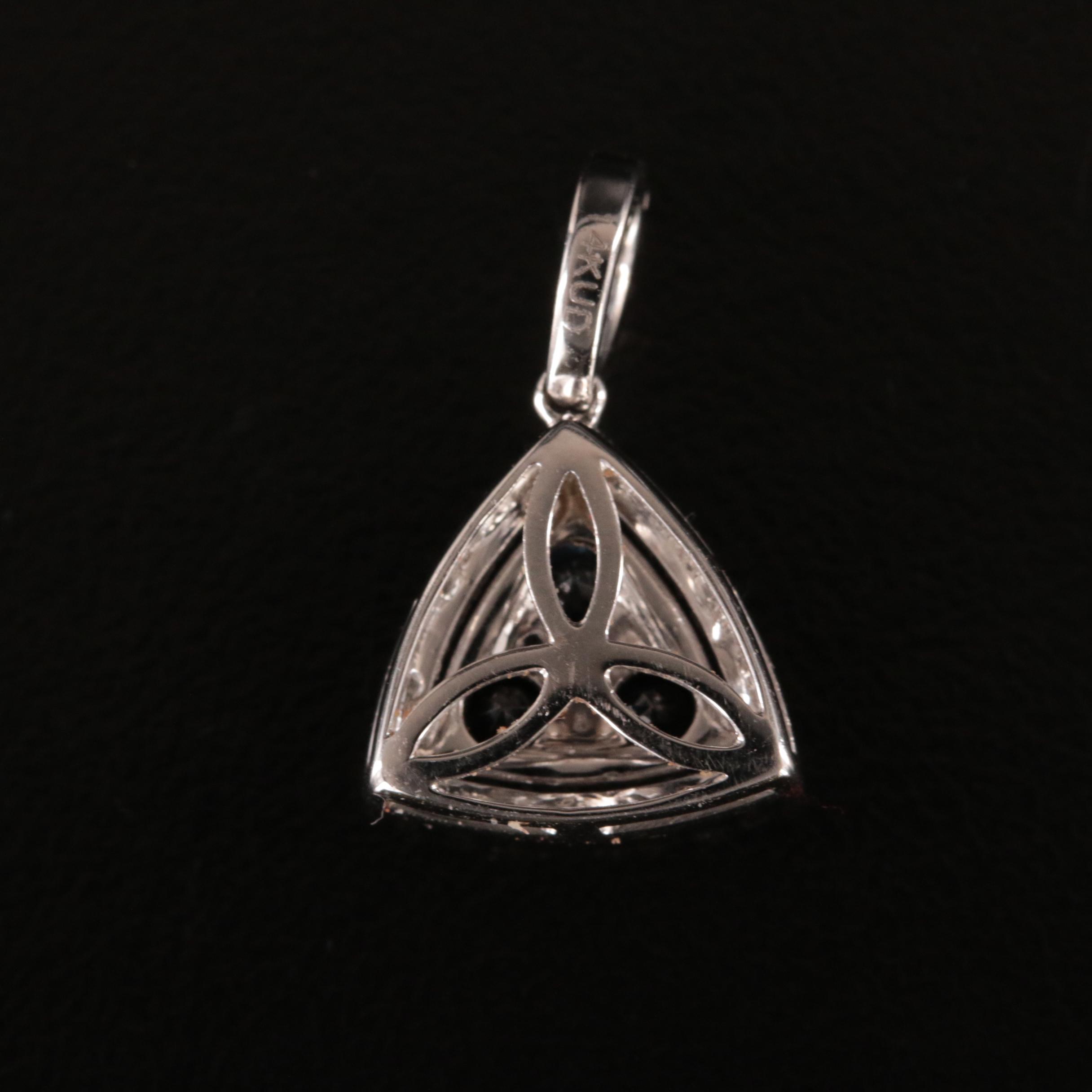 14K Sapphire and Diamond Pendant