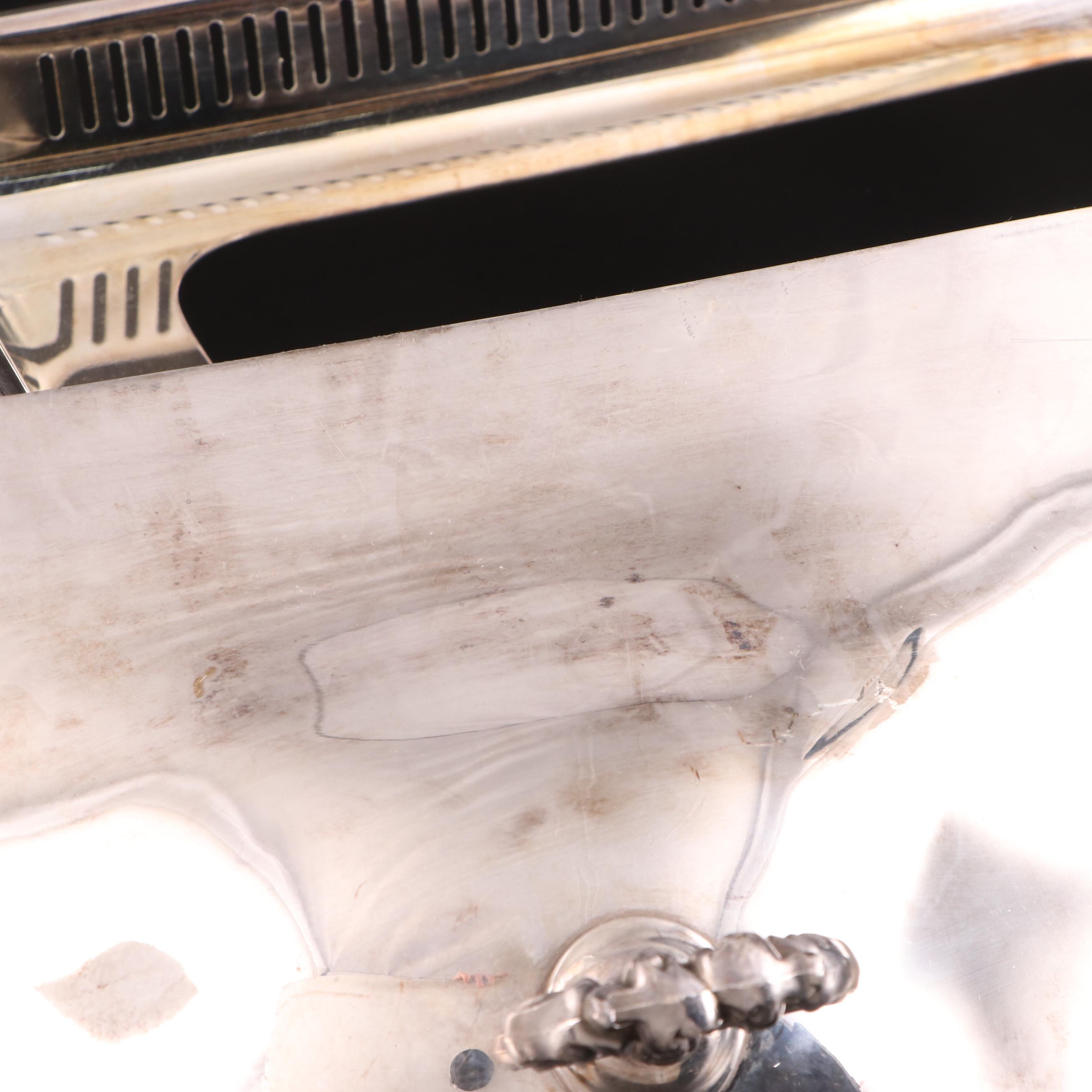 Poole "Maketewah Country Club" Silver Plate Chafing Dish Server, 1960s