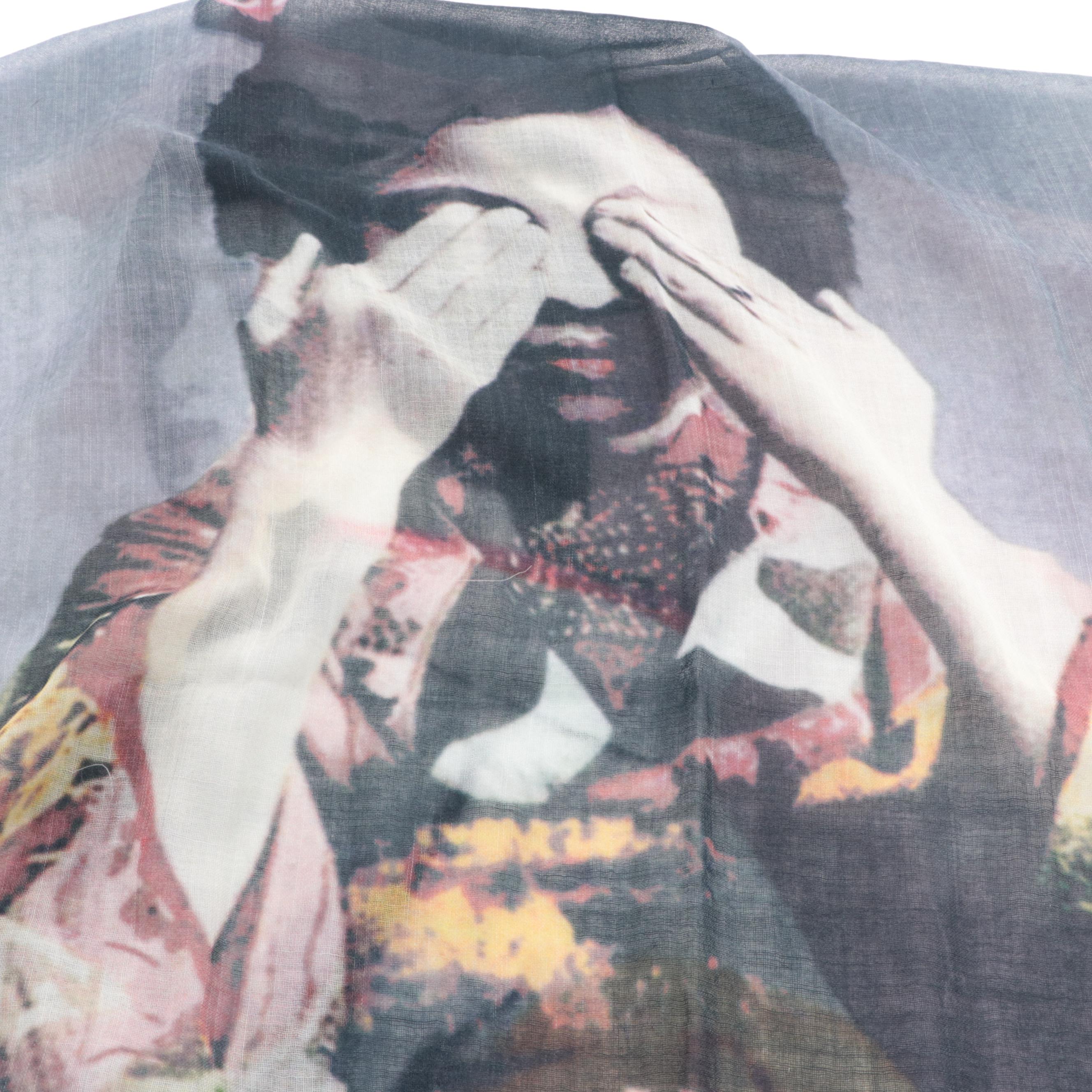 Marla Wynne Wool Printed Scarf with Other Scarves