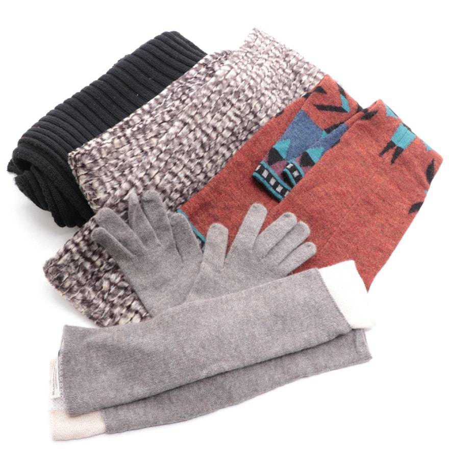 Bianchini Maglierie Wool Gloves with Baby Alpaca and Other Scarves
