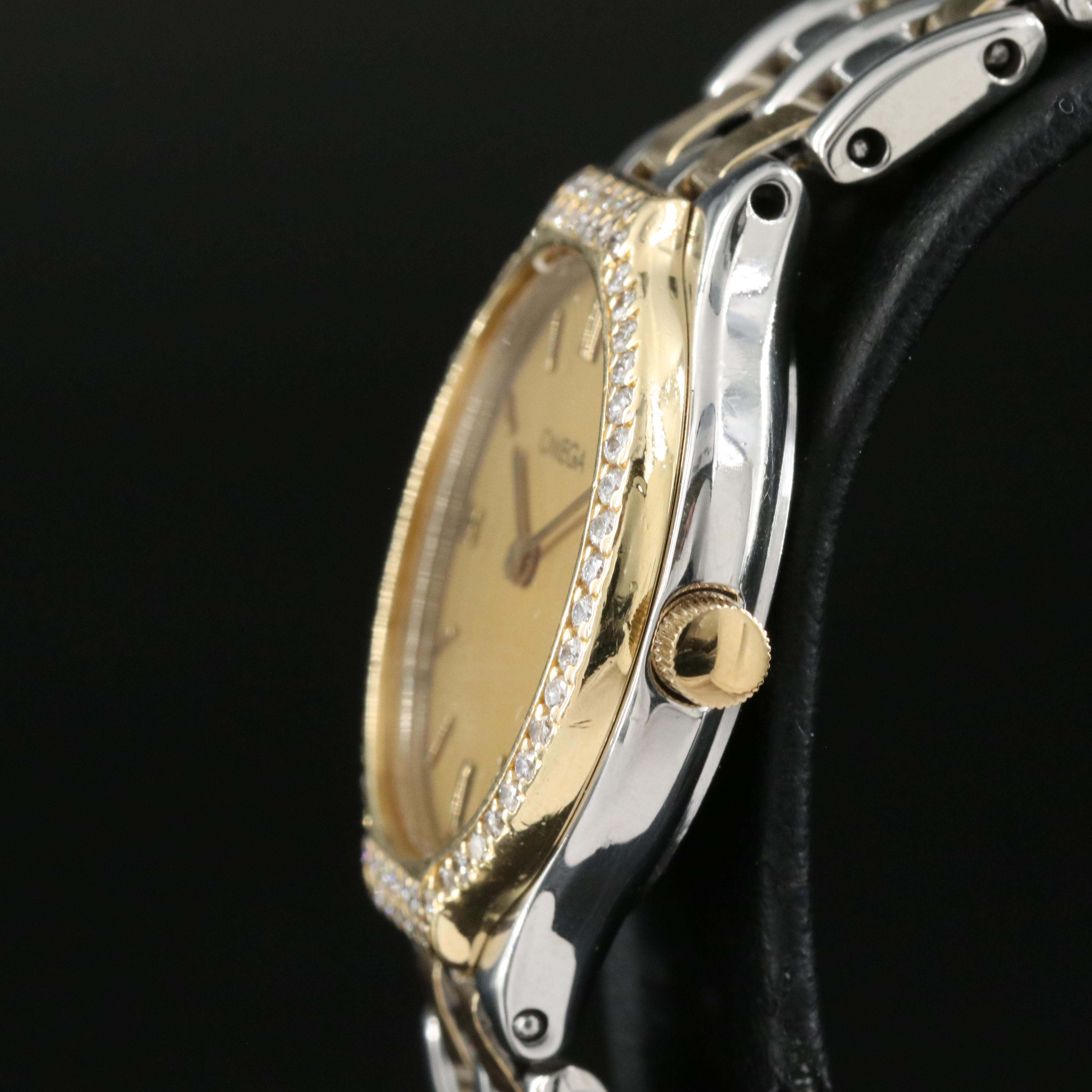 Omega DeVille 18K and Stainless Steel Diamond Watch