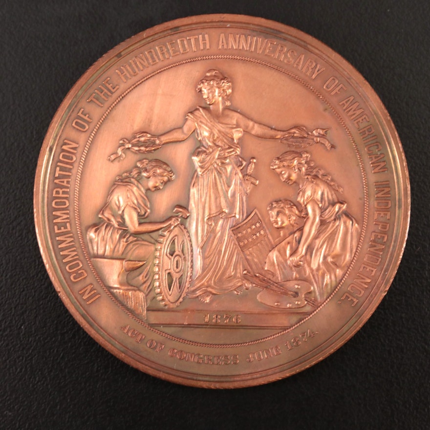 1876 American Independence Centennial Commemorative Bronze Medal