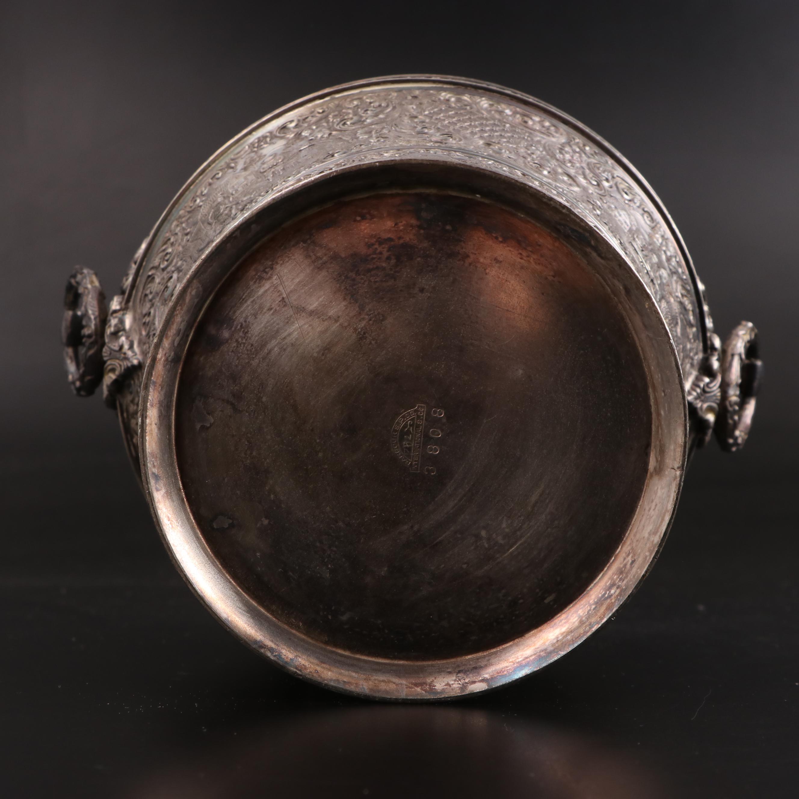 Waterford "Lismore" Old Fashioned Glasses with Silver Plate Ice Bucket and Spoon