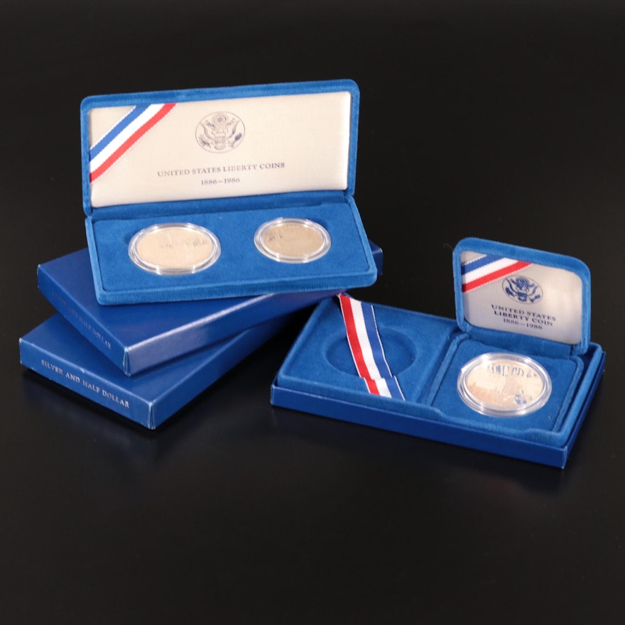 1986 State of Liberty Commemorative Proof Coins