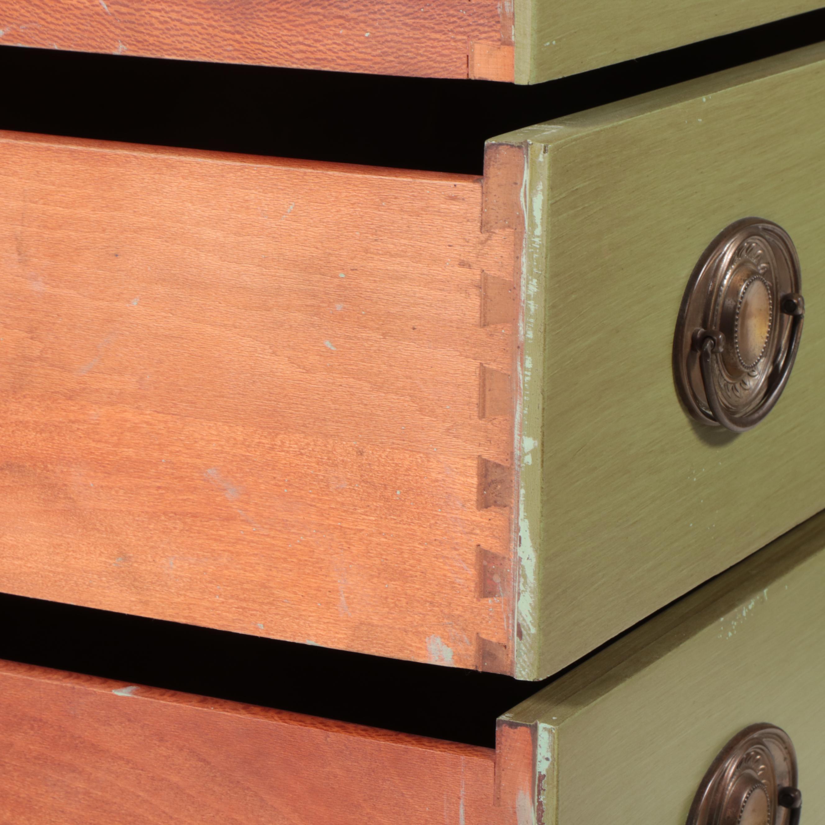 Northern Furniture Co. Federal Style Paint-Decorated Five-Drawer Chest