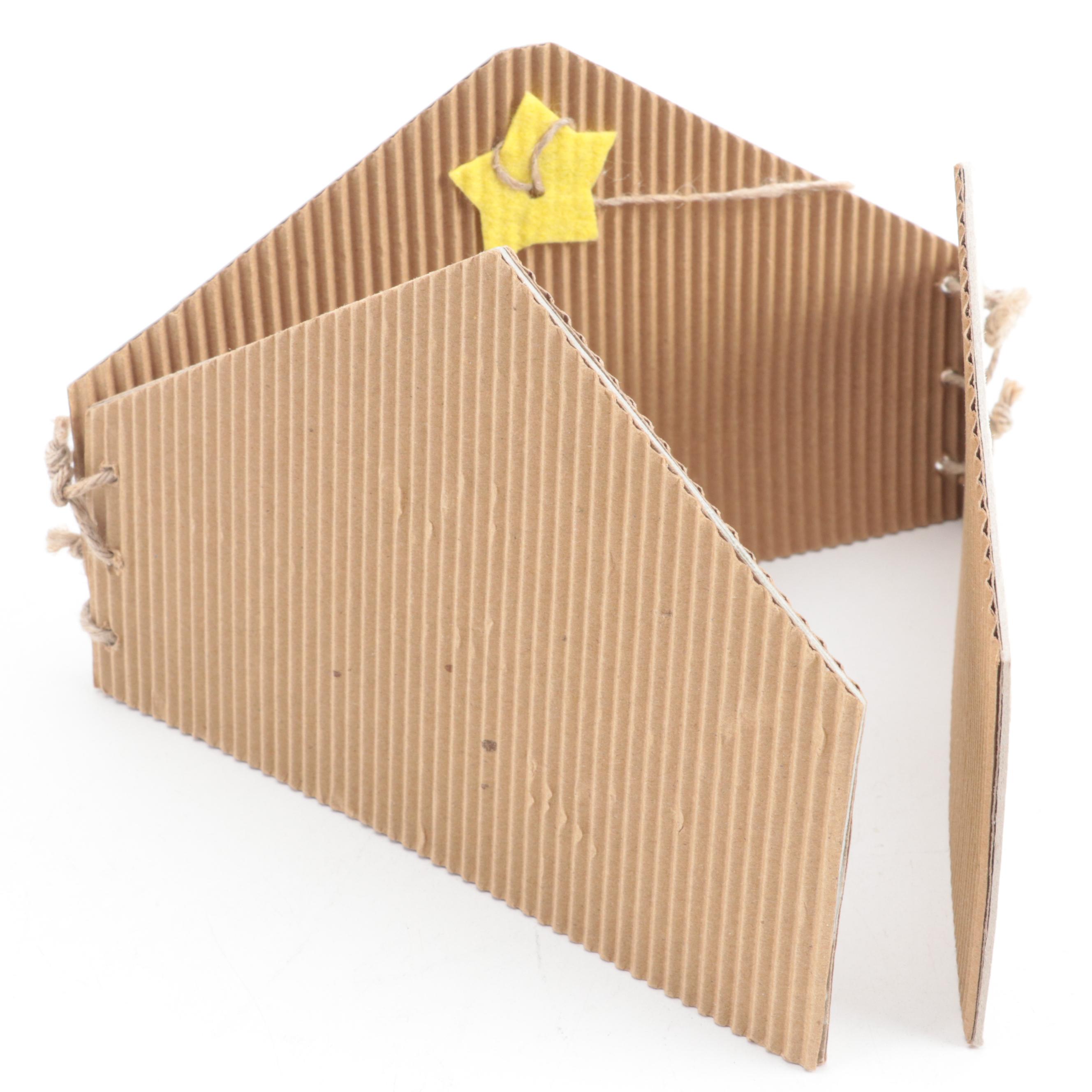 Zulu Made Fabric and Wood Nativity Dolls with Cardboard Backdrop