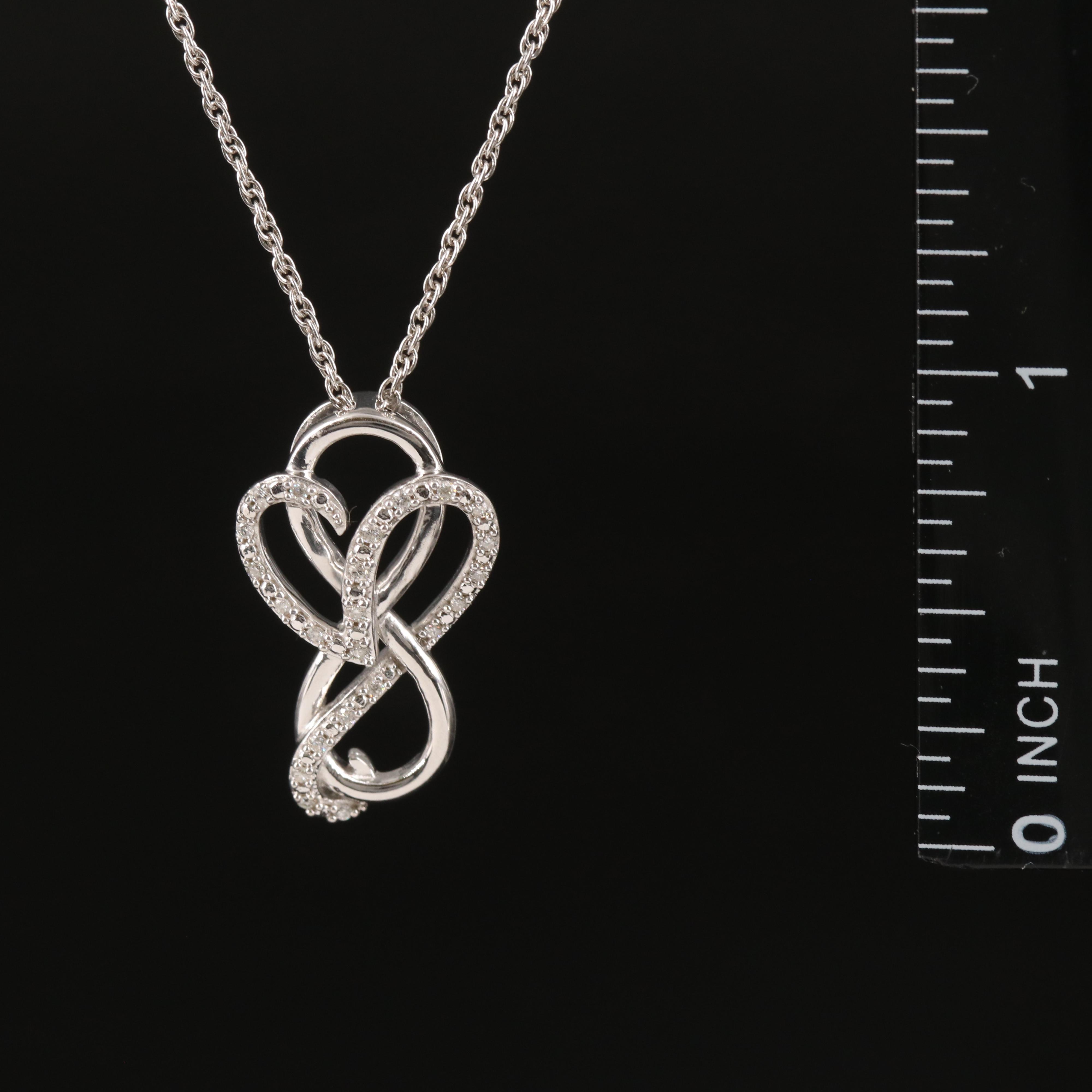 Diamond Pendant Necklace in Sterling