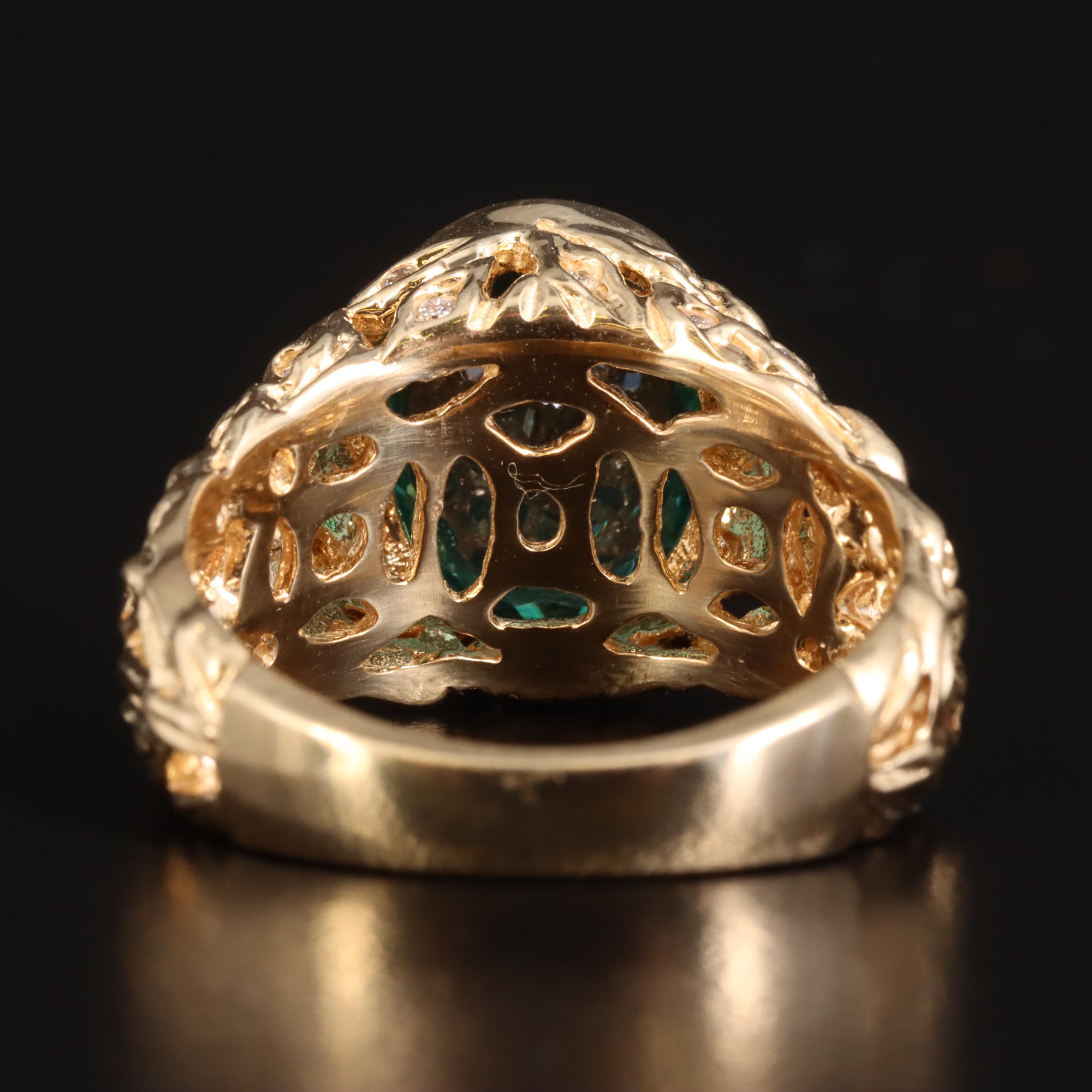 14K Topaz and Diamond Ring