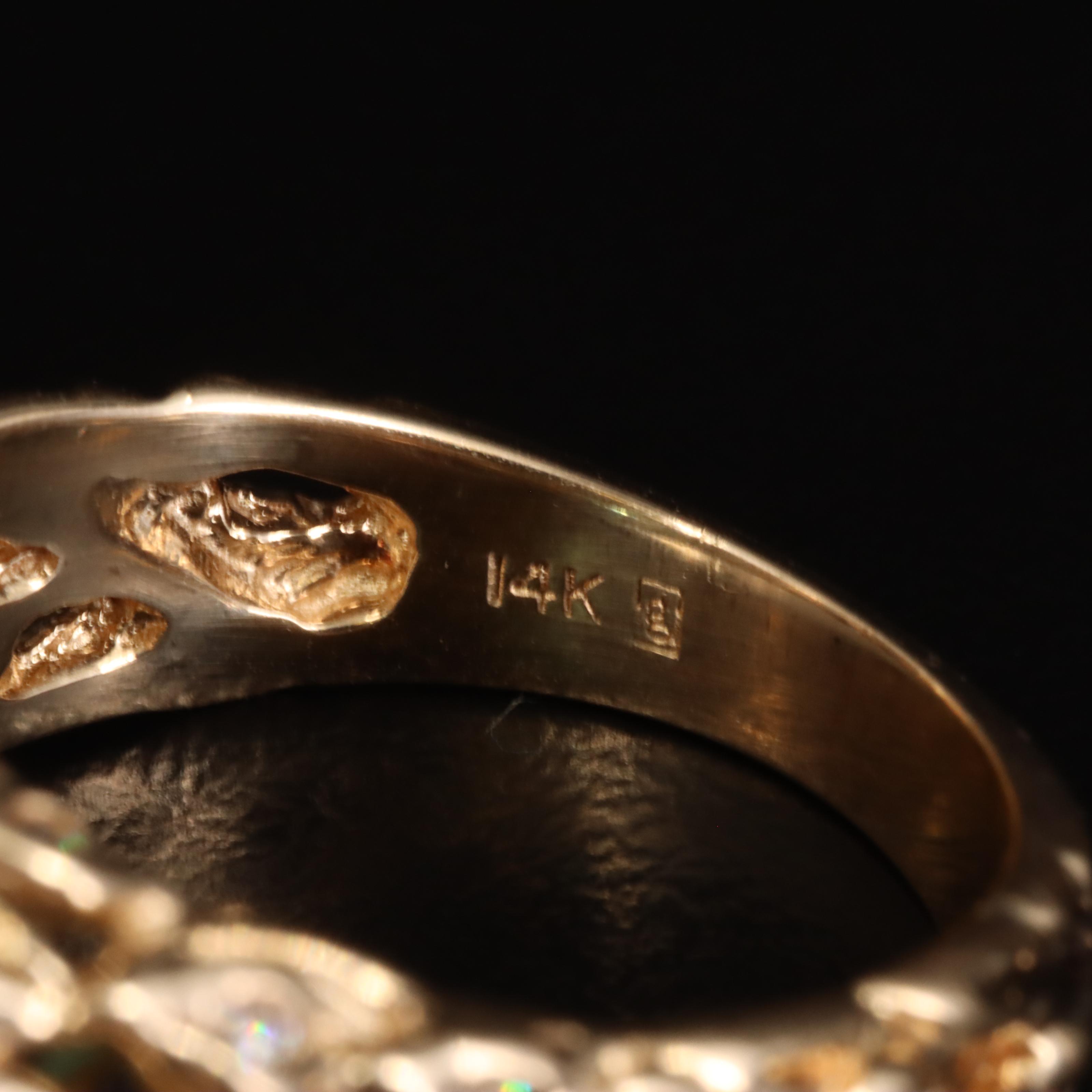 14K Topaz and Diamond Ring