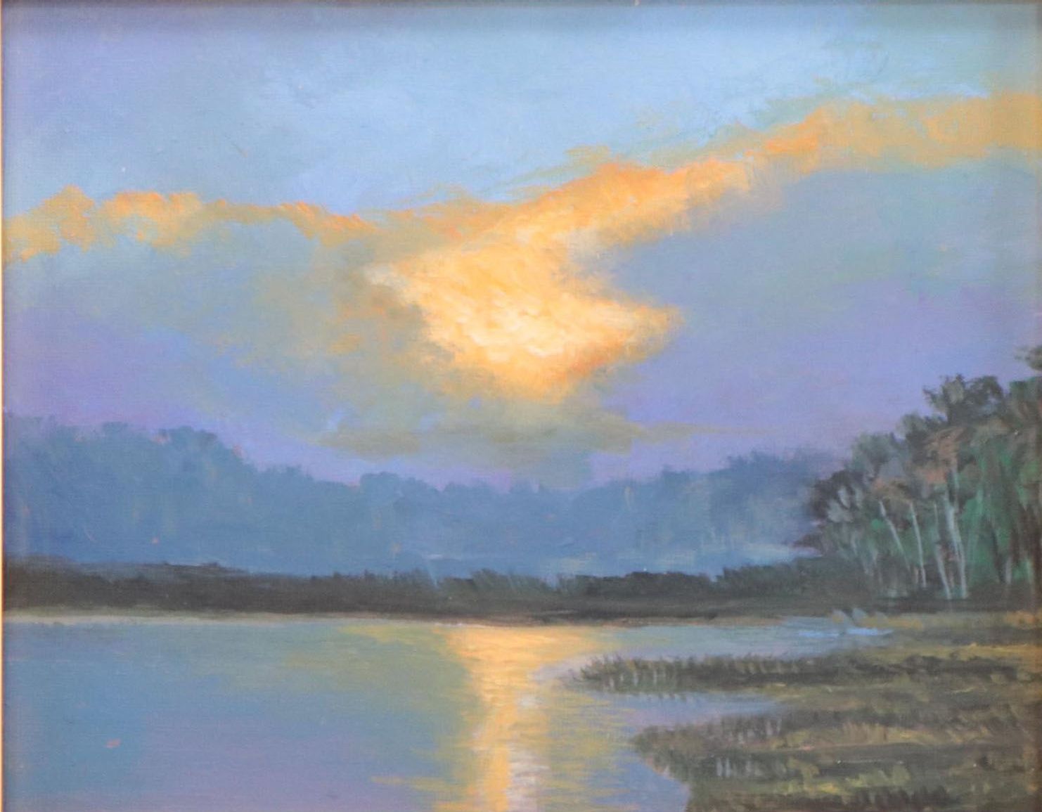 Sulmaz Radvand Sunset Landscape Oil Painting, 21st Century