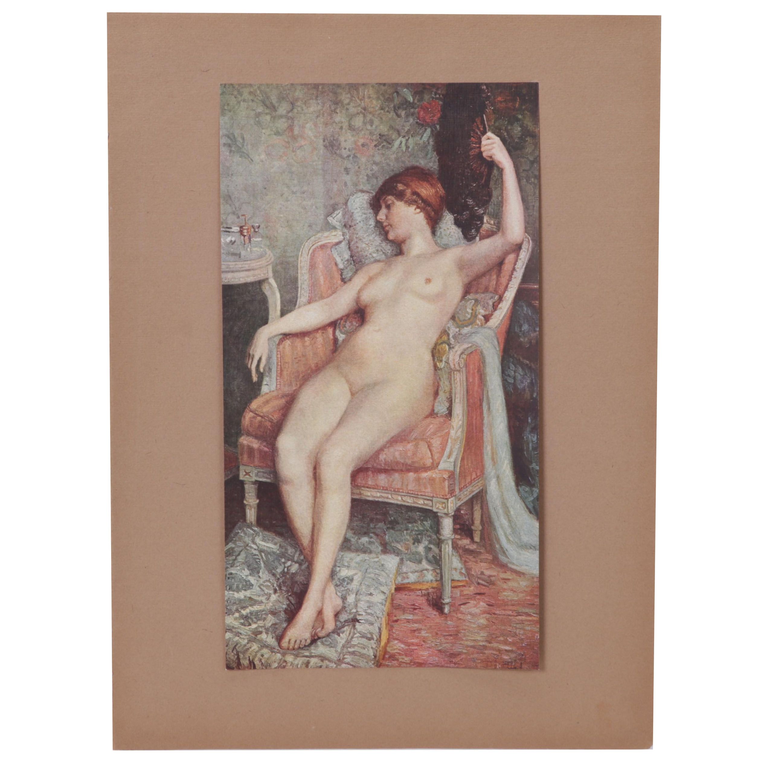 Offset Lithograph After Jean Monti From "La Beauté de la Femme Dans l'Art"