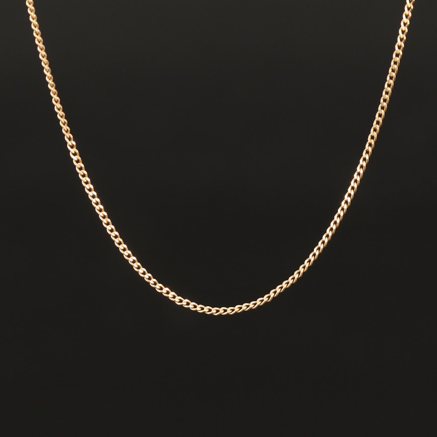 14K Curb Chain Necklace