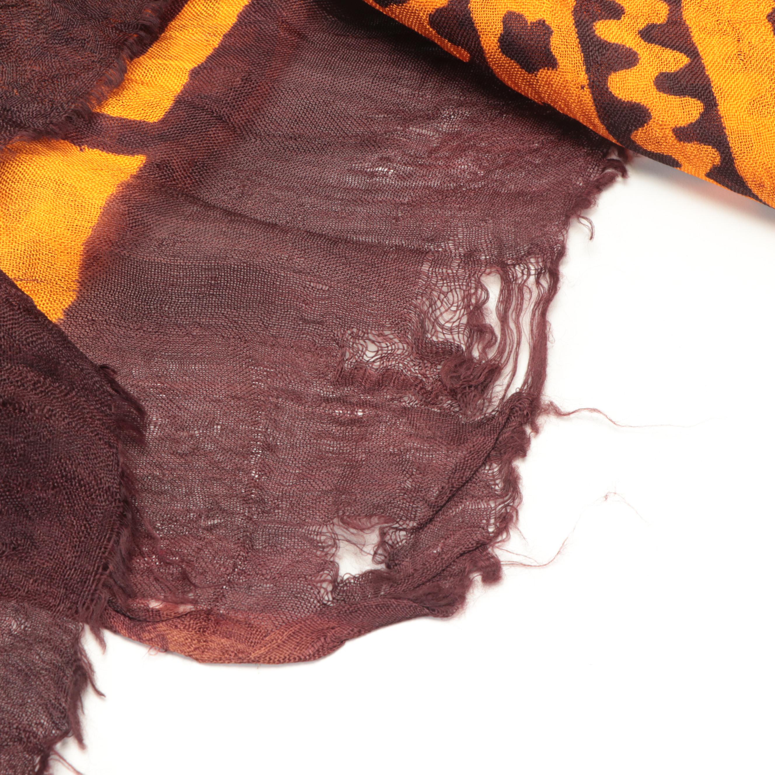 L'albero D'oro Wool Tweed Scarf with Other Scarfs