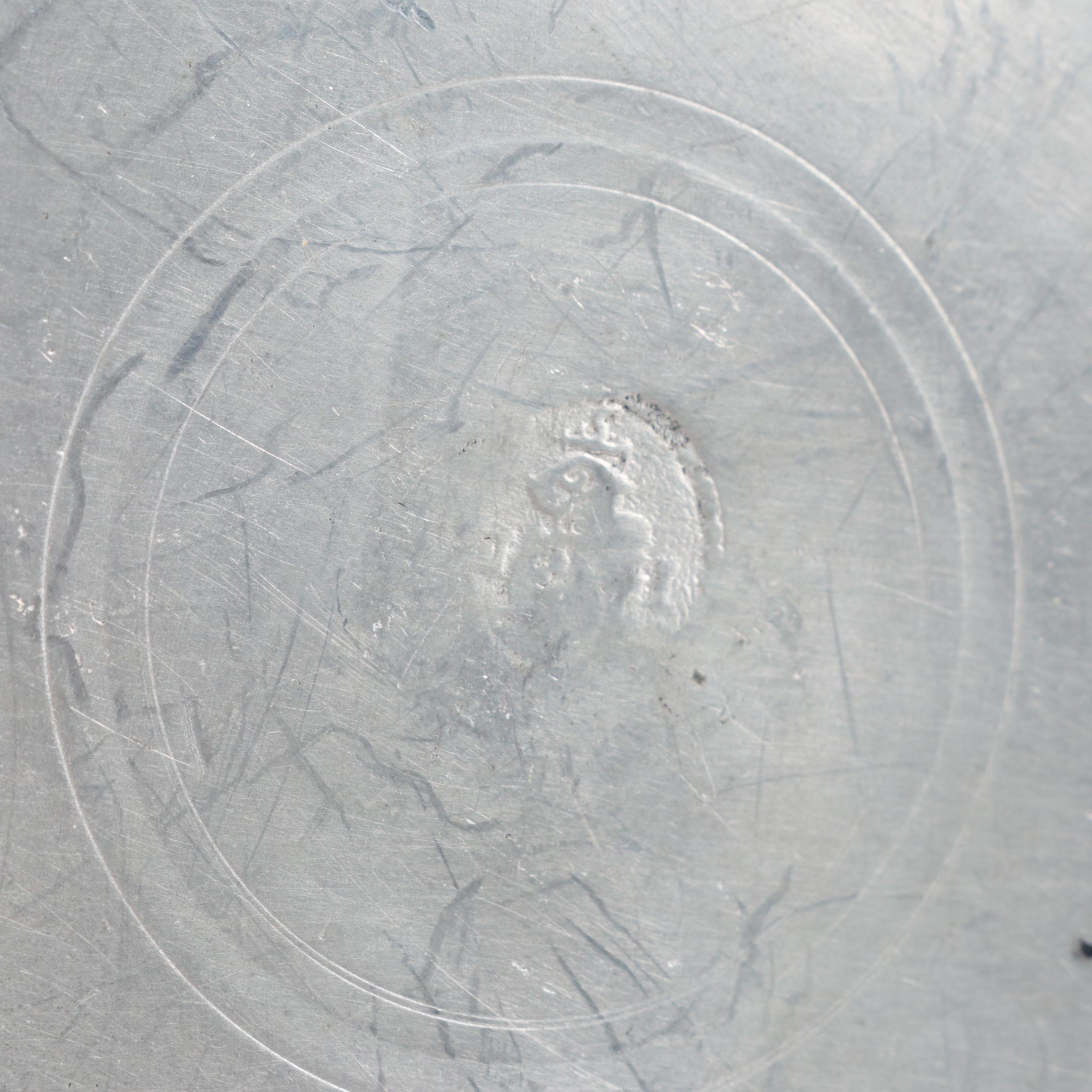 Single Cast Reed Rim Pewter Plates