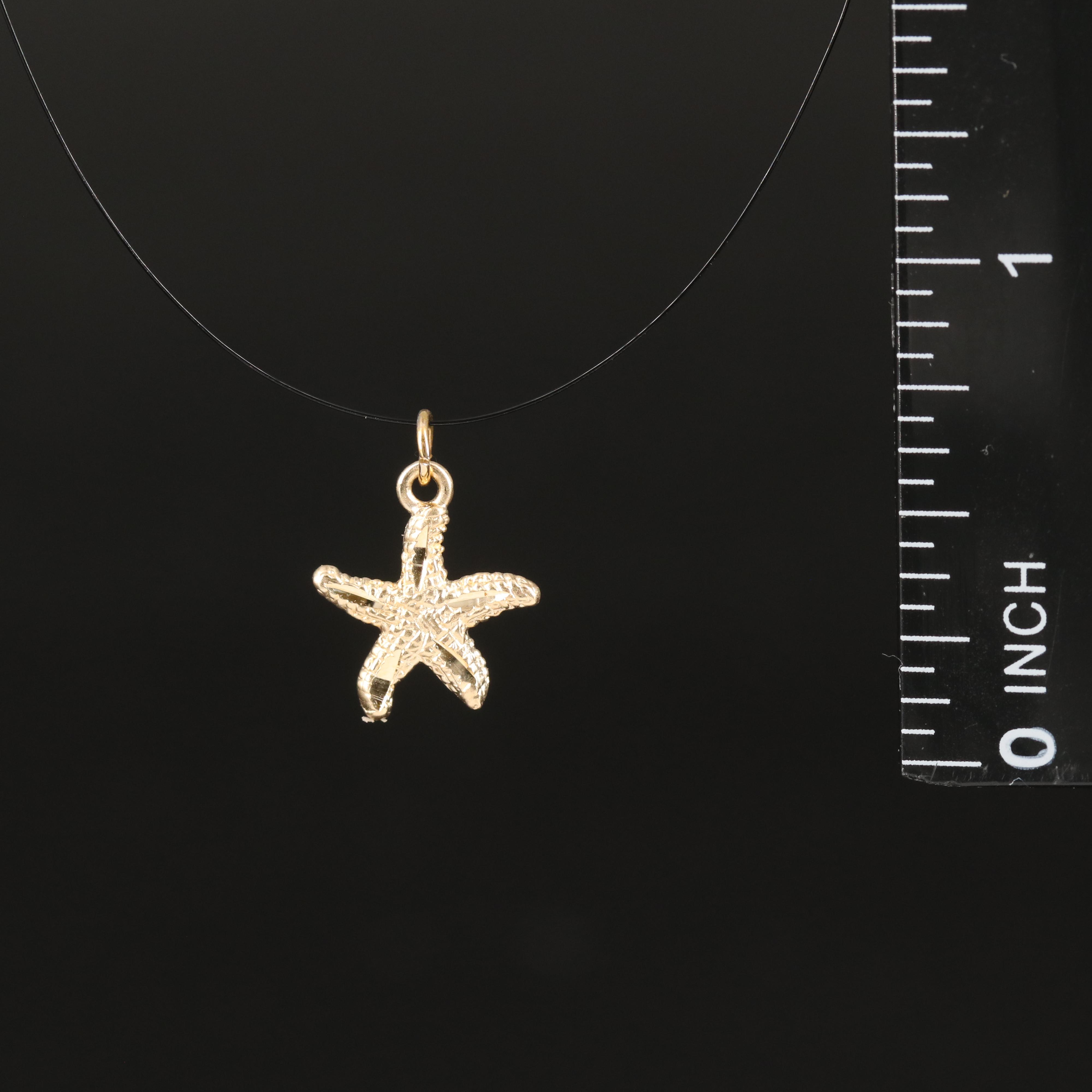 14K Starfish Charm
