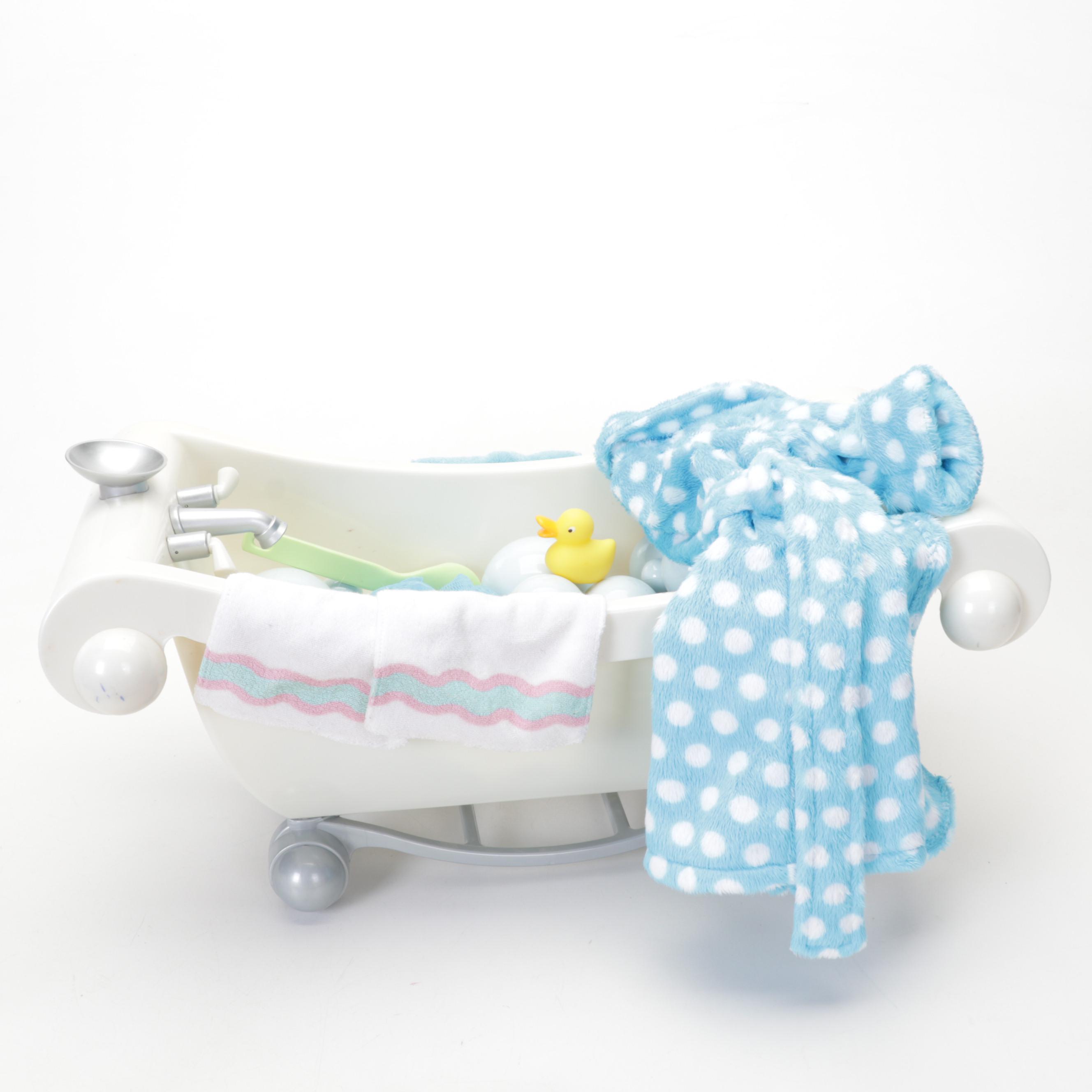 American Girl "Kit" Doll with Bathtub, Clothing, and More Accessories