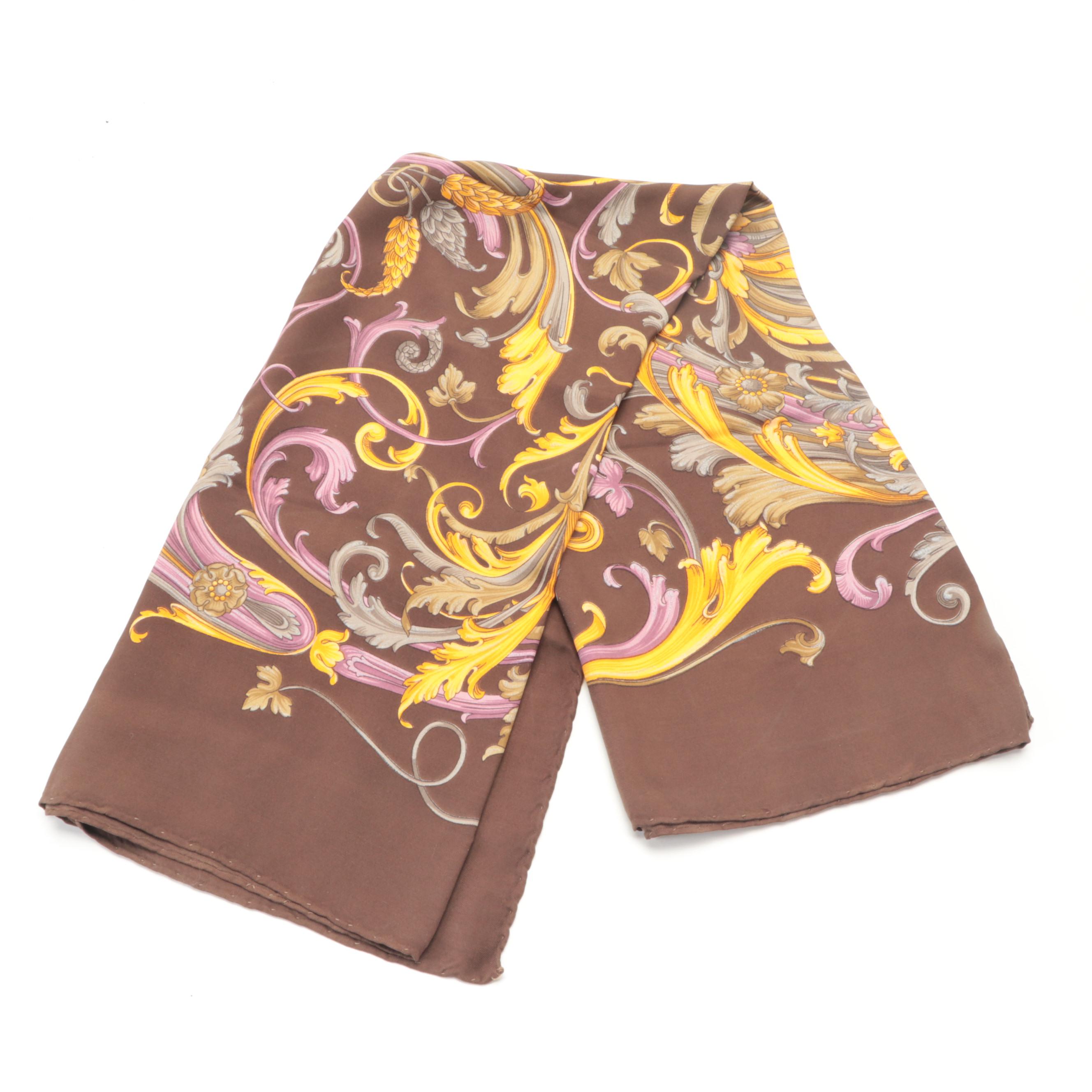 Wool-Cashmere Paisley Scarf with Other Printed Scarves