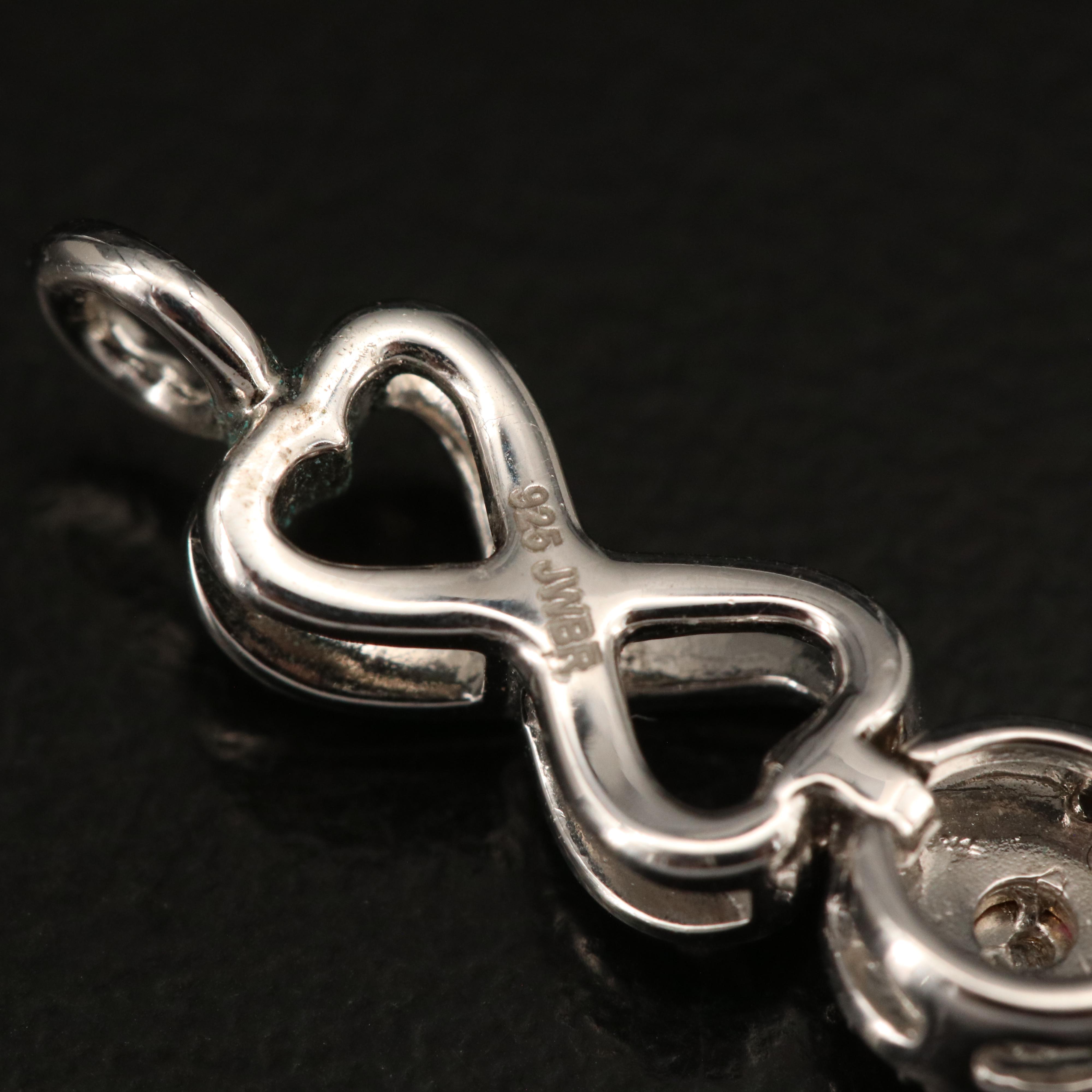 Sterling Diamond Infinity Link Bracelet