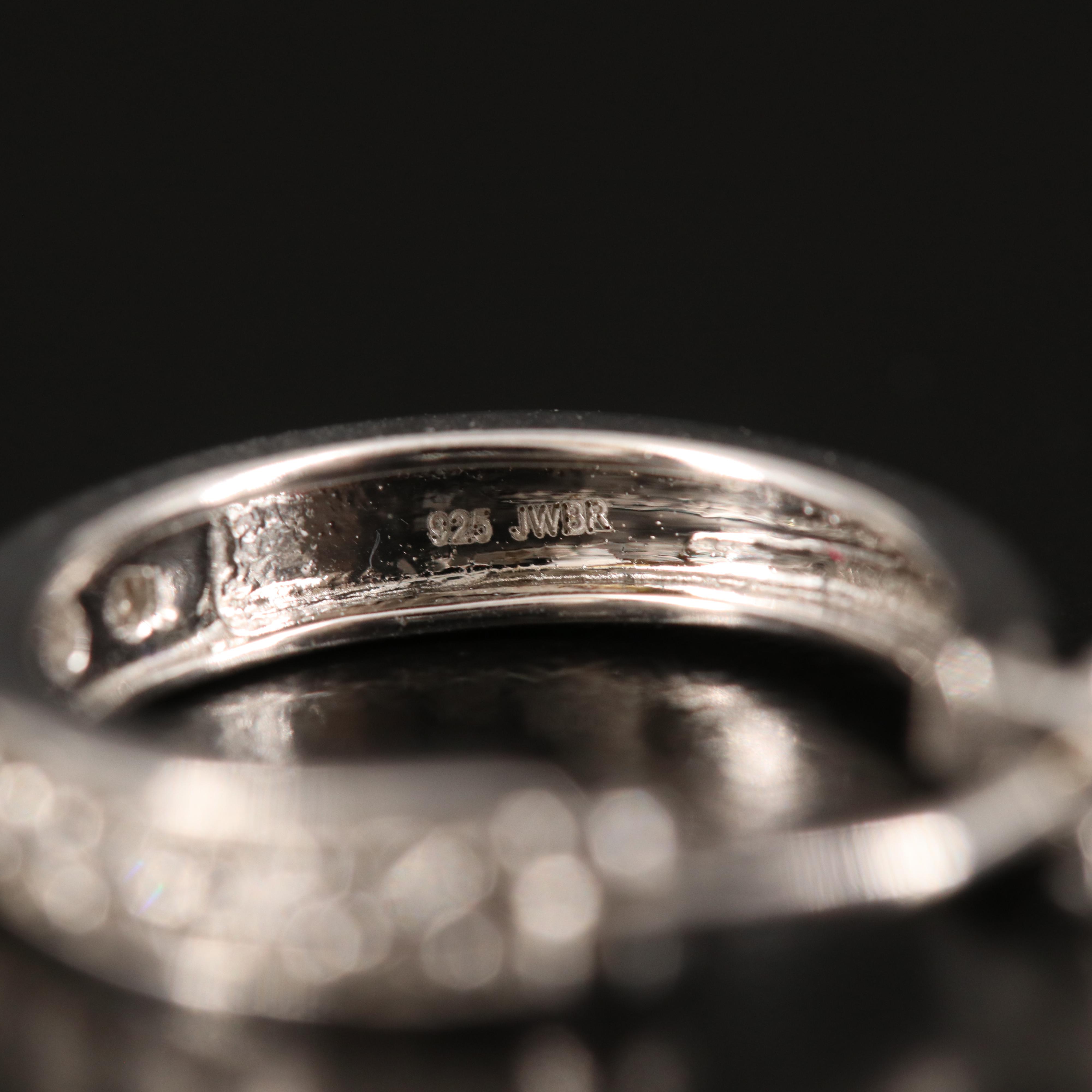 Diamond Hoop Earrings in Sterling