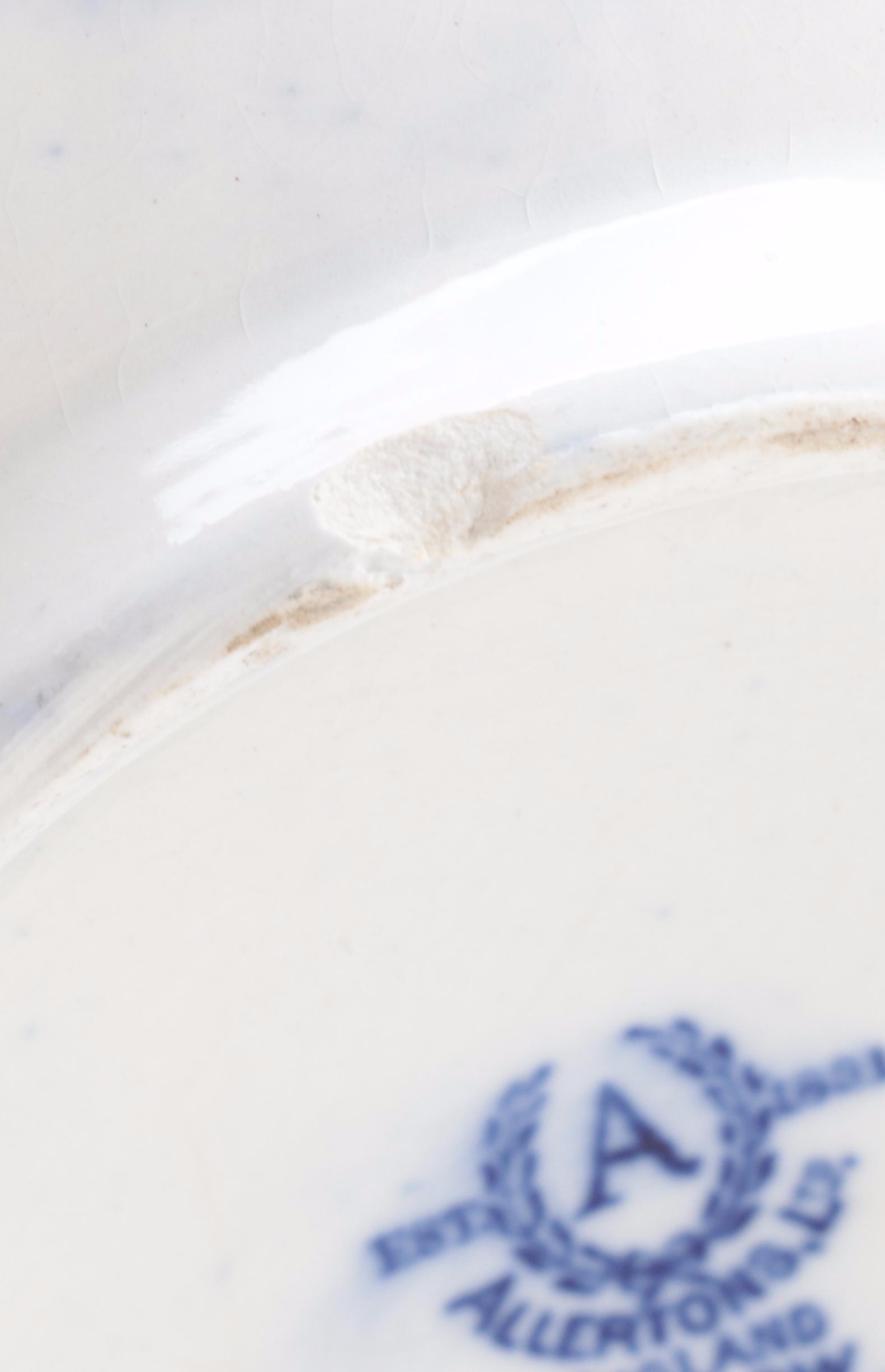 Allertons with Other "Blue Willow" Earthenware Serving Bowl and Mugs