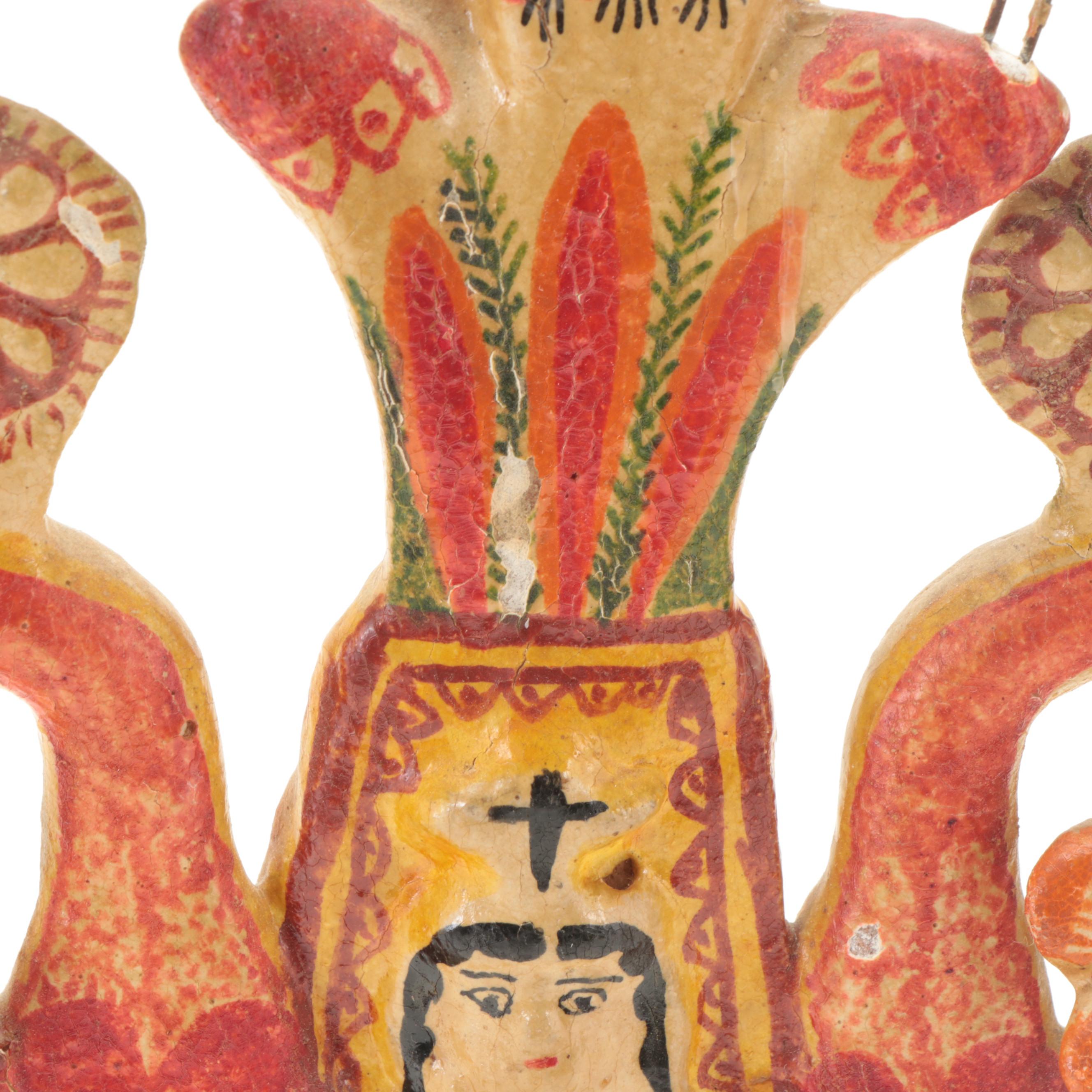 Mexican Folk Art Tree of Life Candelabra