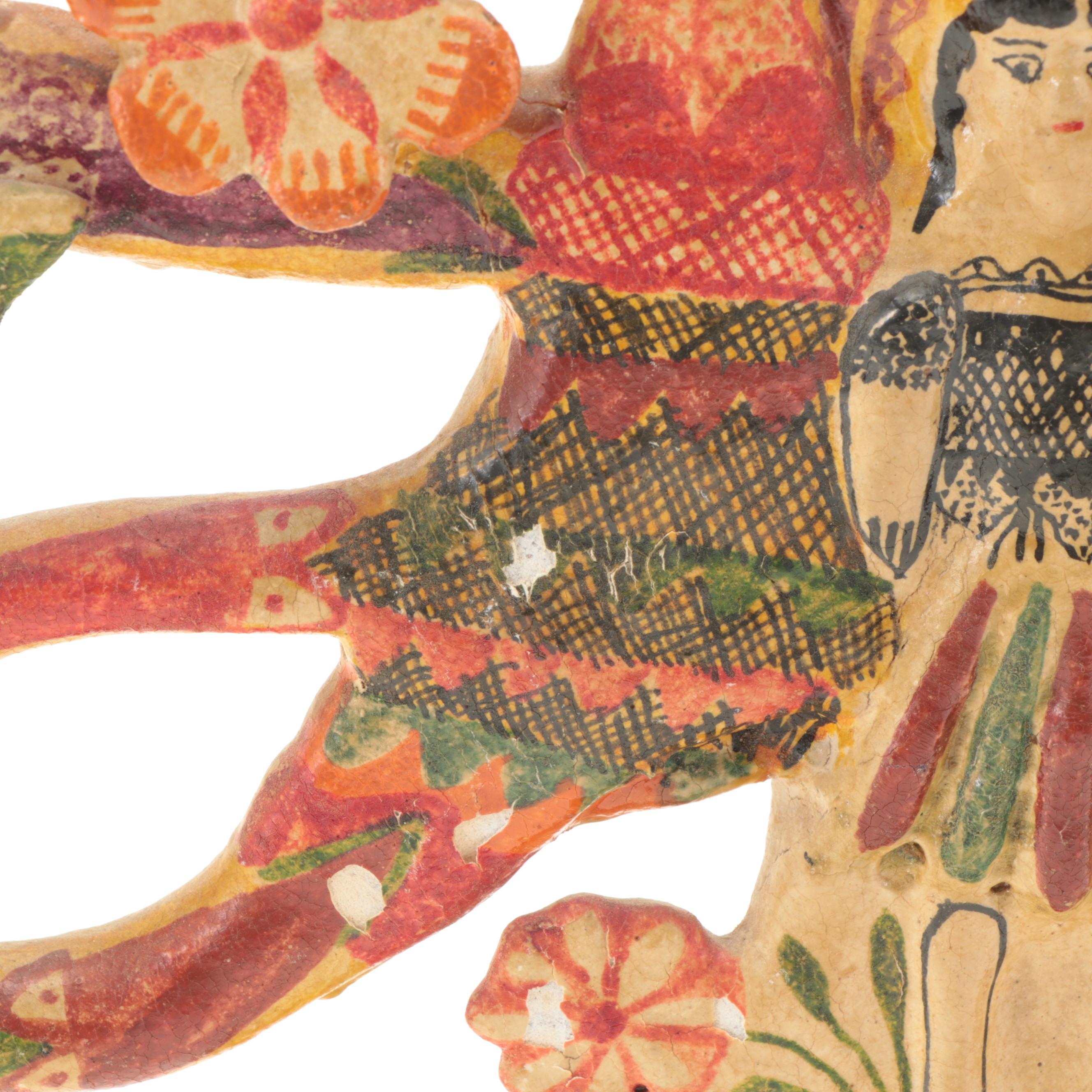 Mexican Folk Art Tree of Life Candelabra