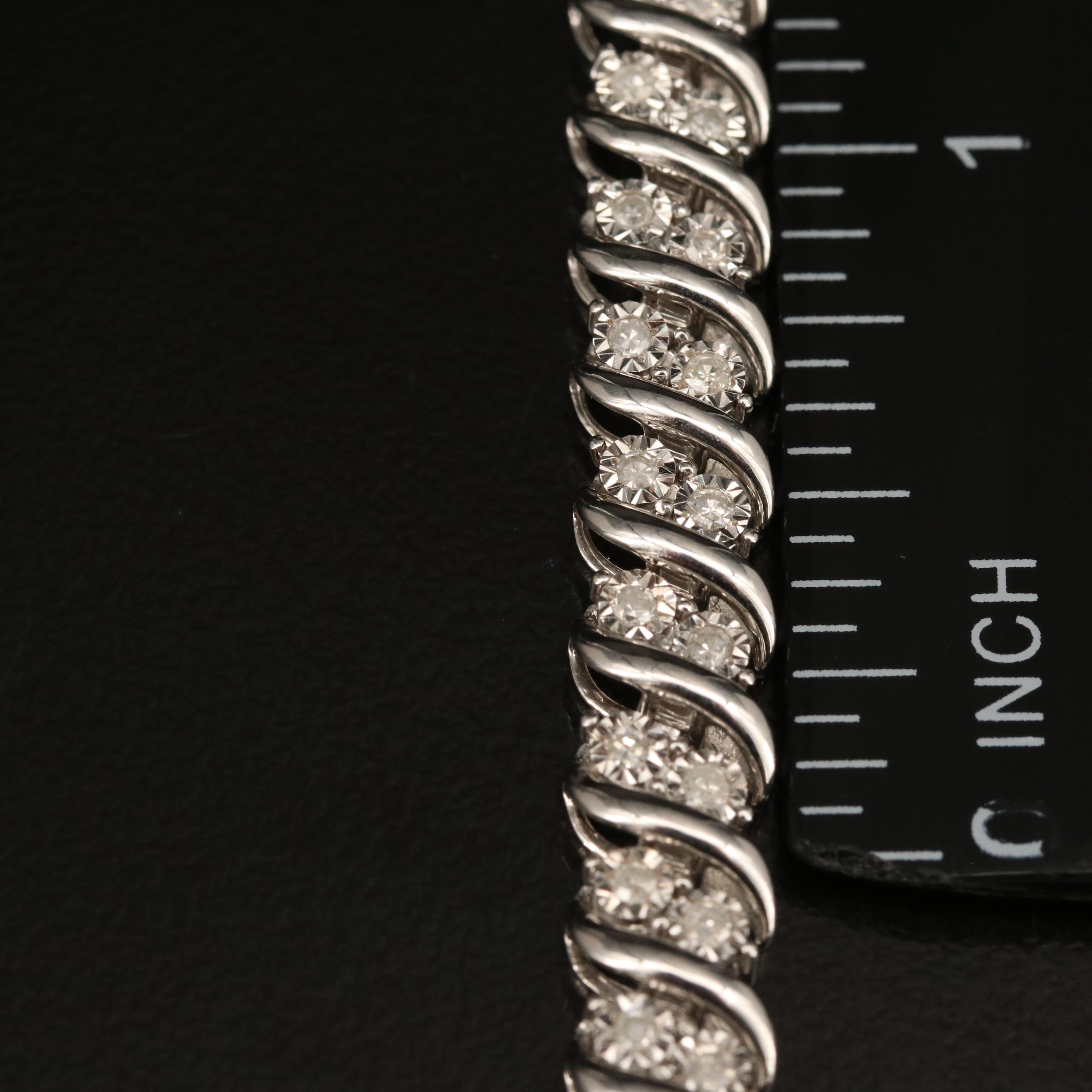 Sterling 1.12 Diamond Bracelet