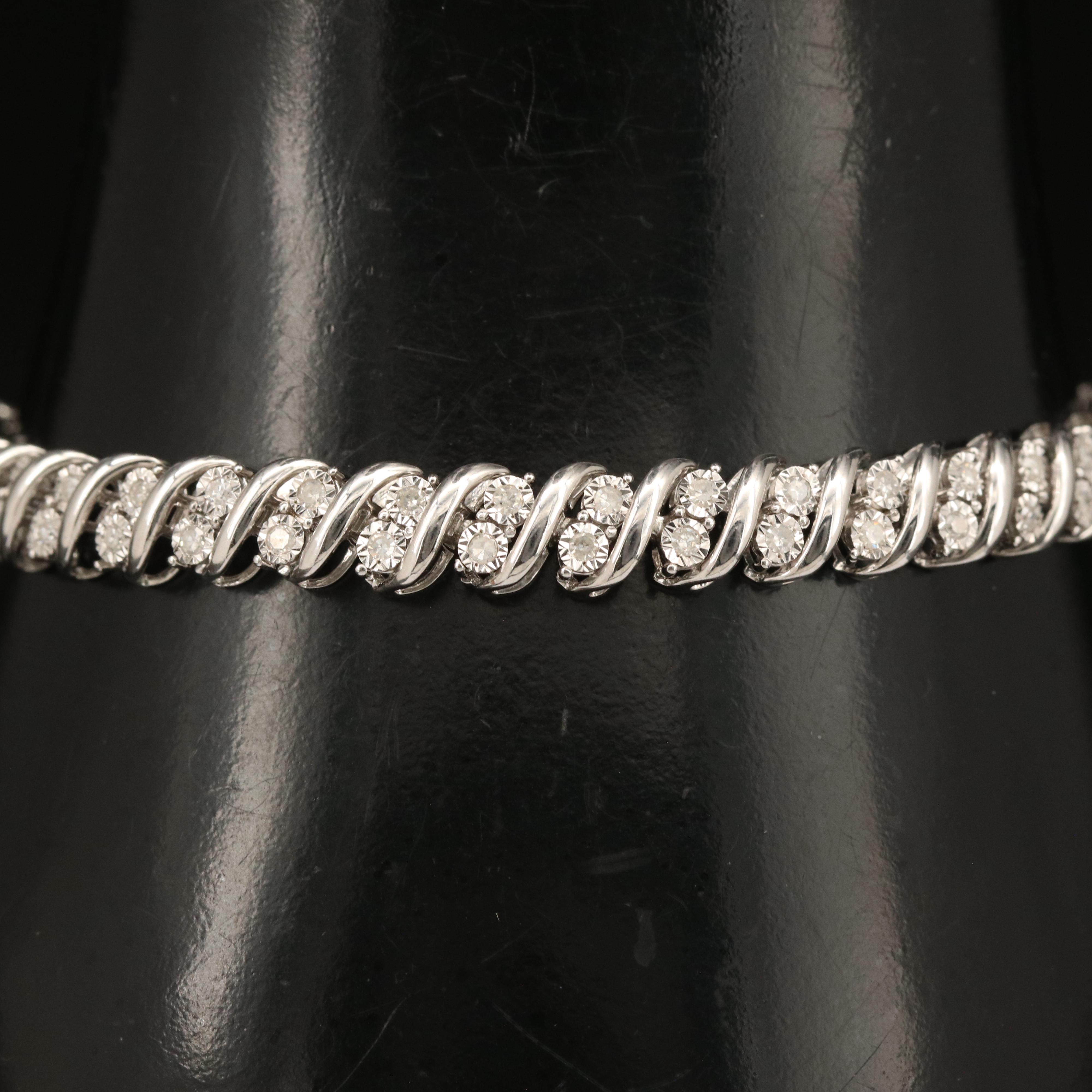 Sterling 1.12 Diamond Bracelet