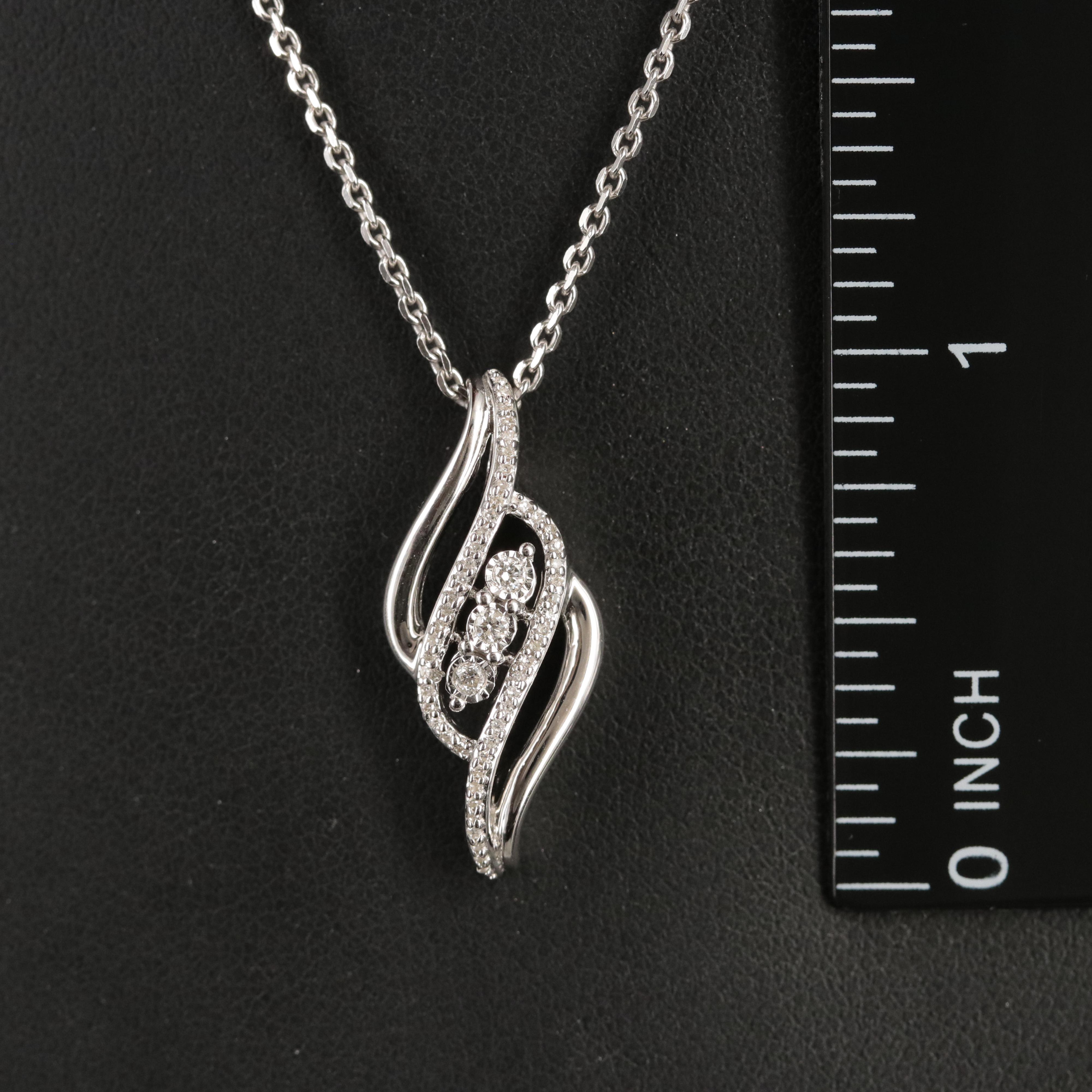 Diamond Pendant Necklace in Sterling