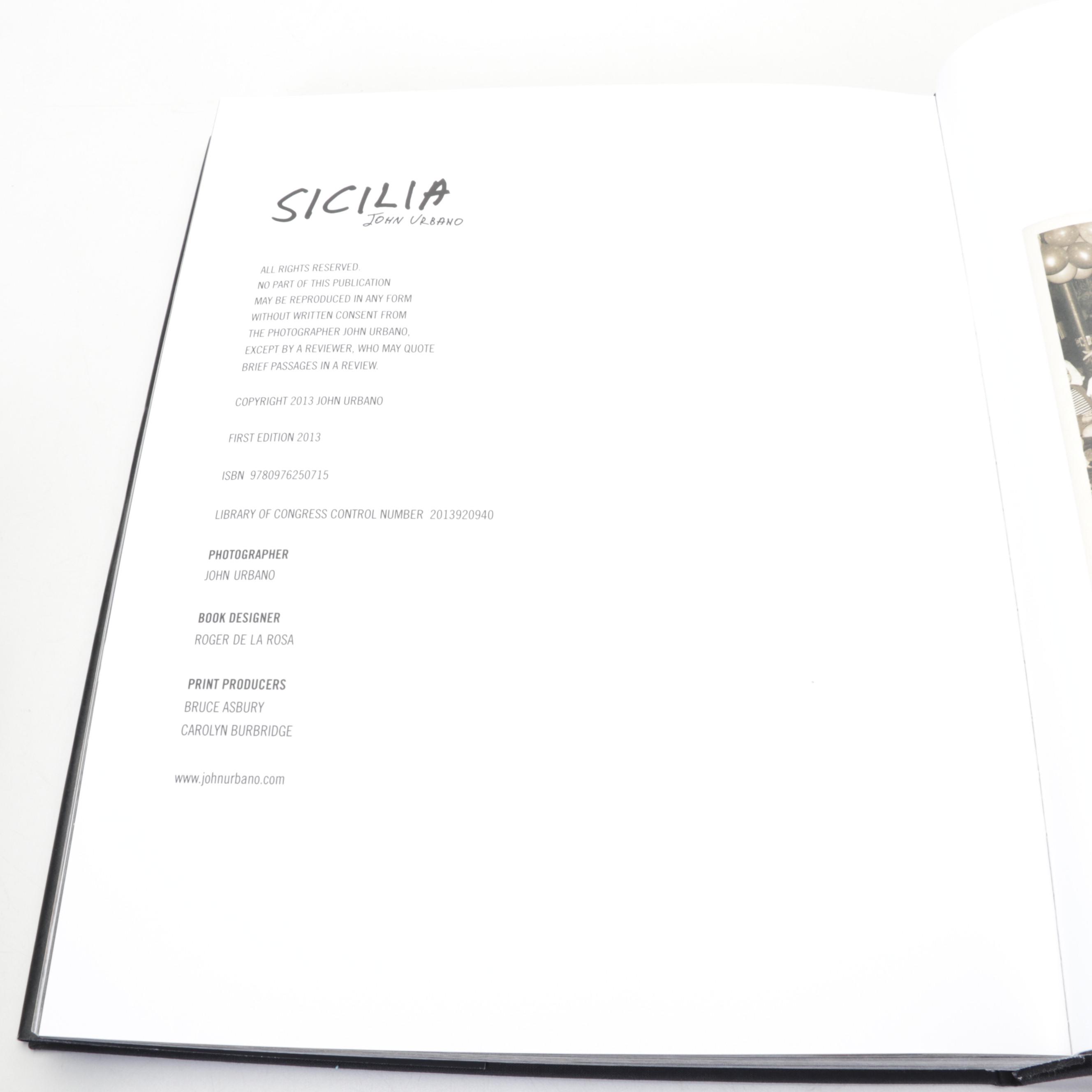 "Sicilia" by John Urbano and Other Photography Books