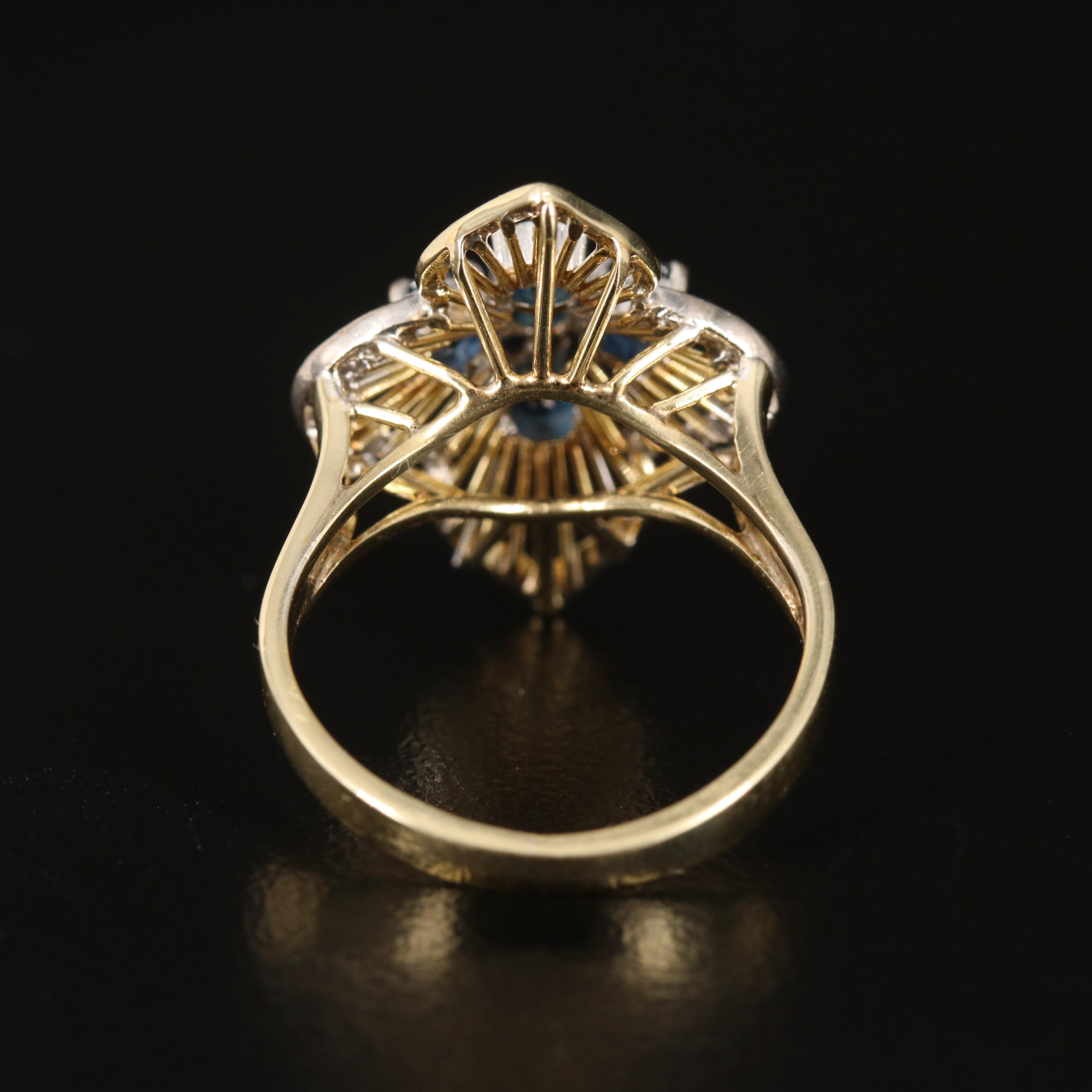 14K Sapphire and Diamond Ring