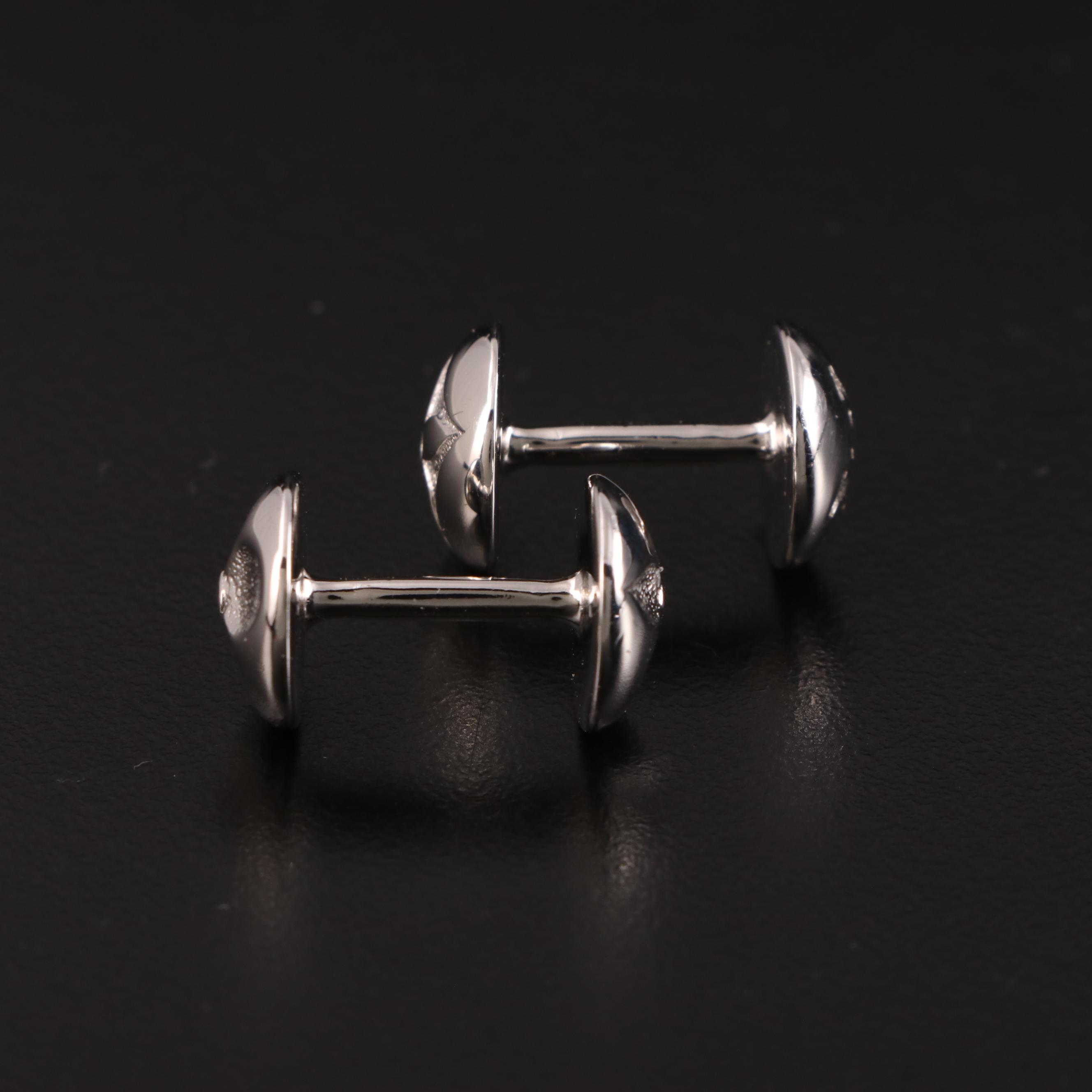 Louis Vuitton Sterling Silver Logo Cufflinks