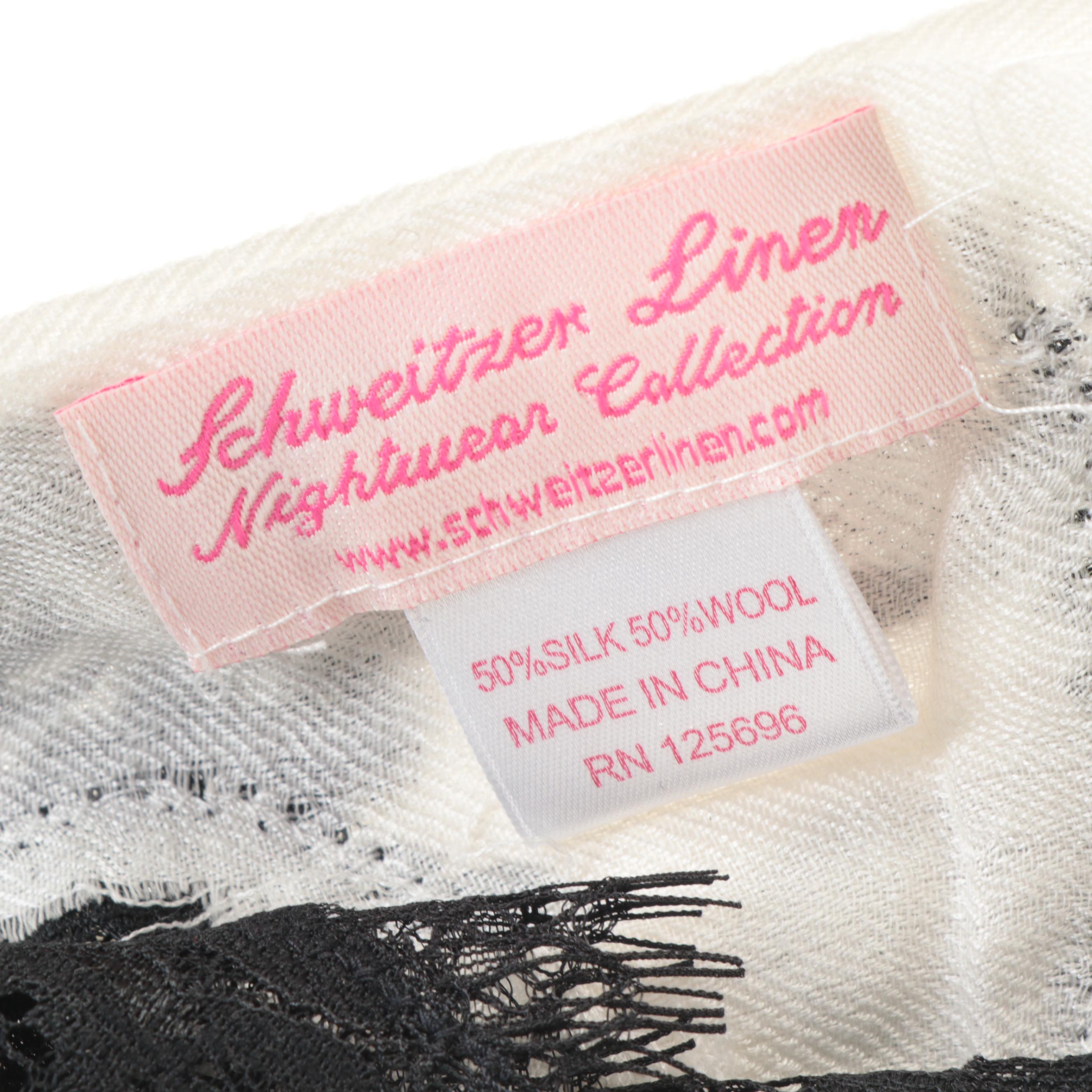 Schweitzer Linen Wool Silk Lace Scarf with Other Scarves