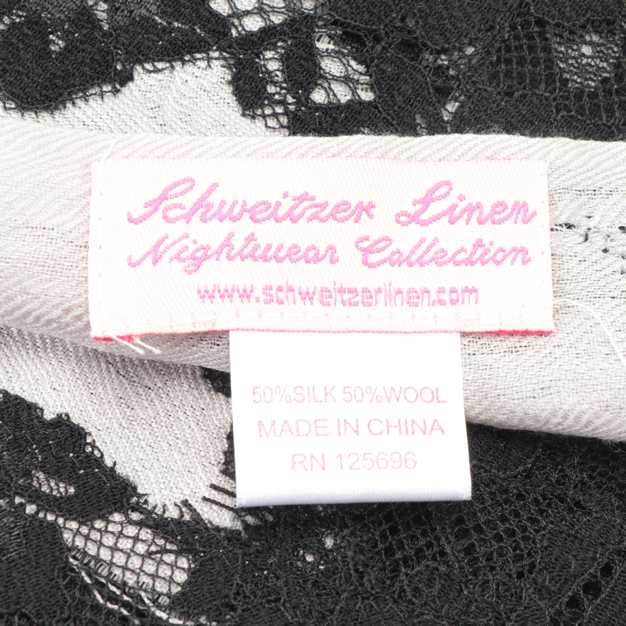 Schweitzer Linen Wool Silk Lace Scarf with Other Scarves