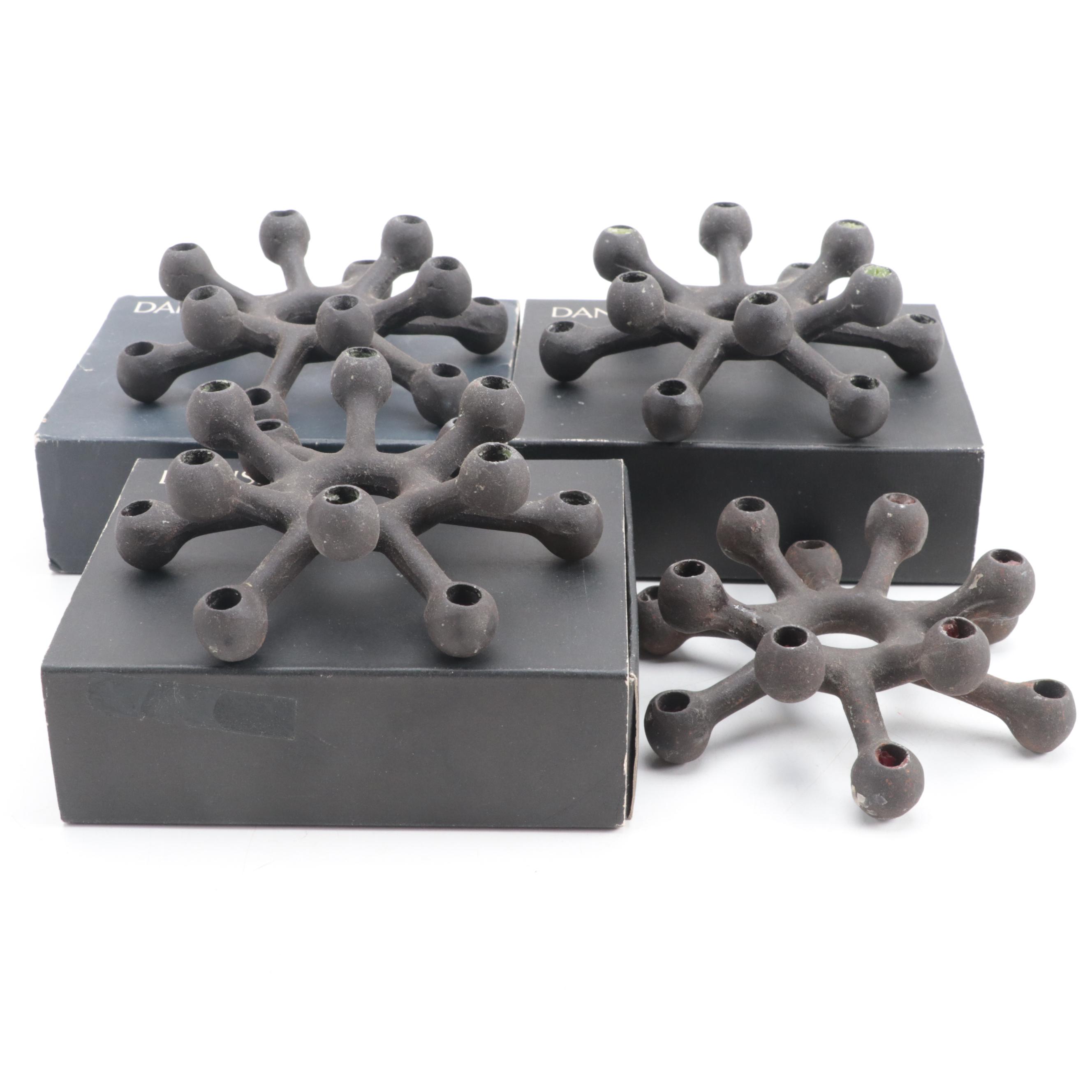 Dansk Danish Modern Twelve Light Candle Holders and Taper Candles