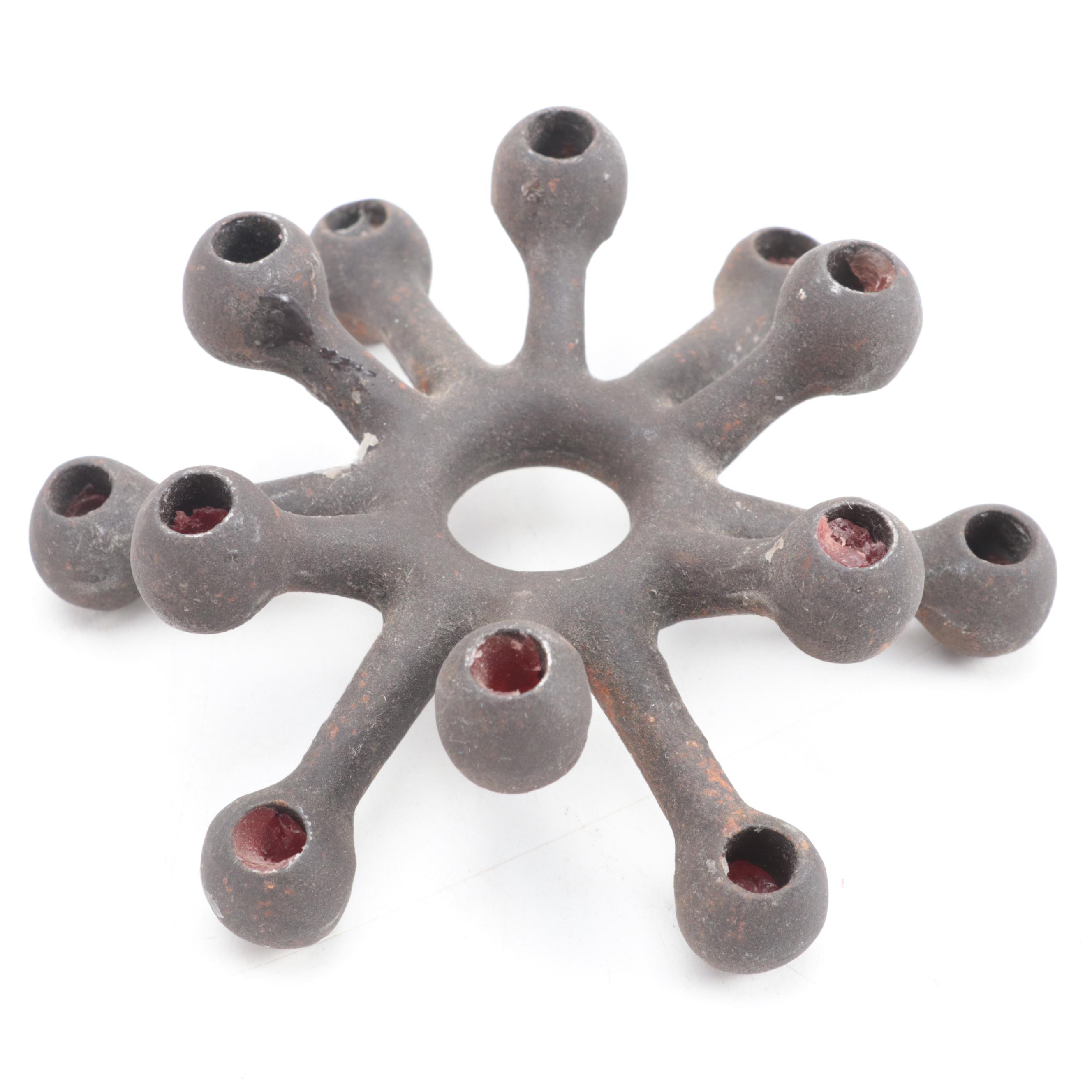 Dansk Danish Modern Twelve Light Candle Holders and Taper Candles