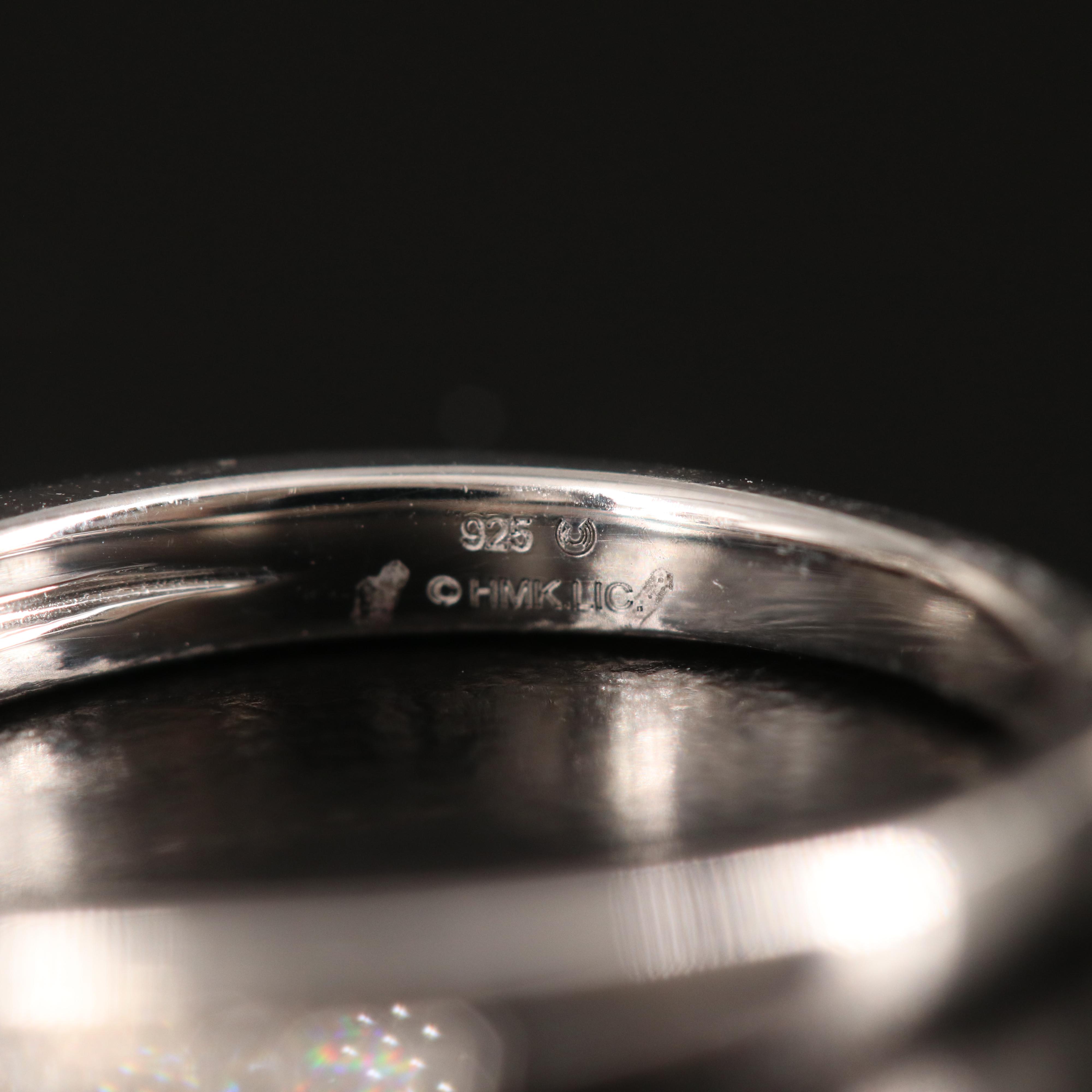 Diamond Heart Band in Sterling