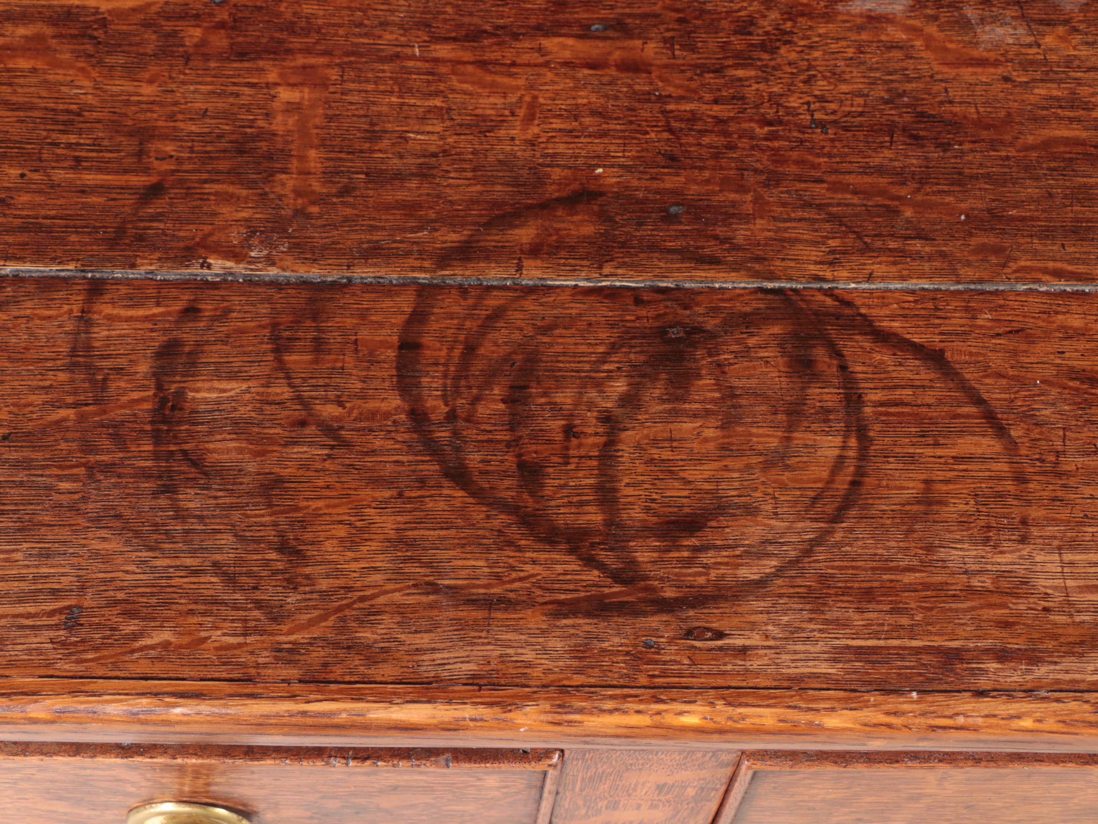George III Oak Dresser with Plate Rack, Late 18th Century