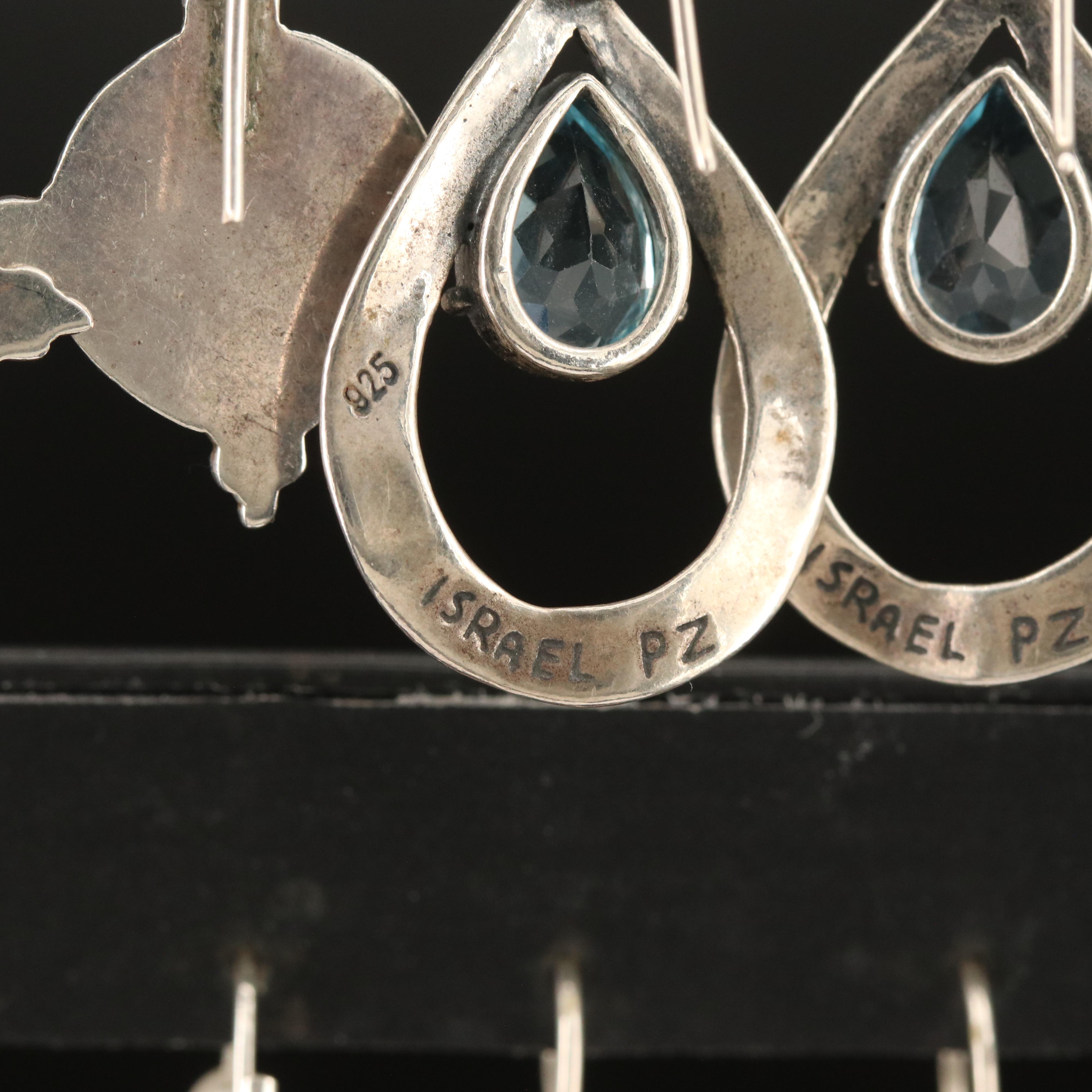 Relios Featured in Sterling Earrings Including Sky Blue Topaz and Faux Coral