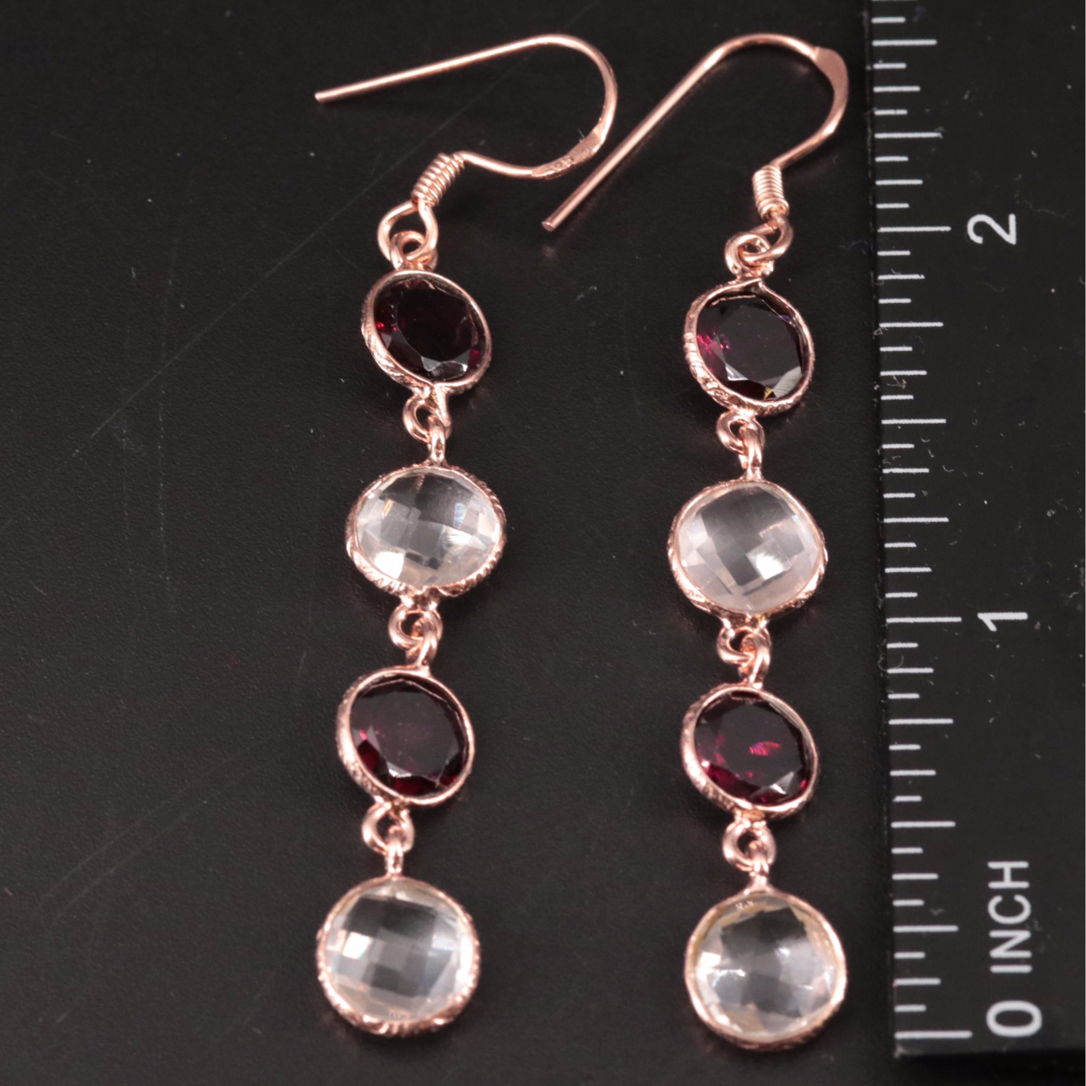 Sterling Gemstone Dangle Earrings