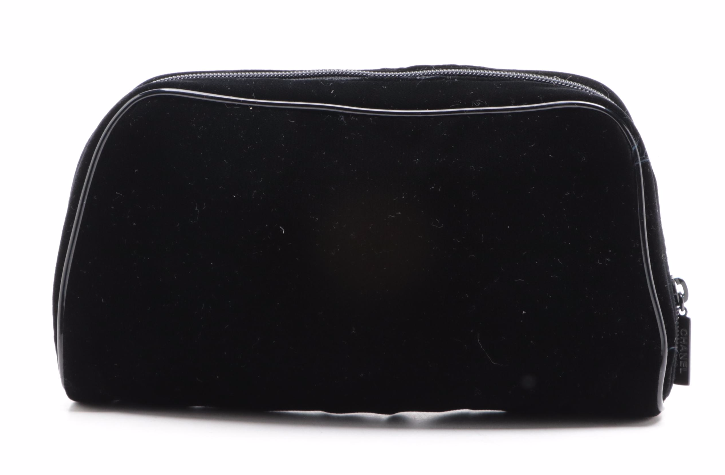 Chanel Parfums Promotional Toiletry Case in Black Velvet