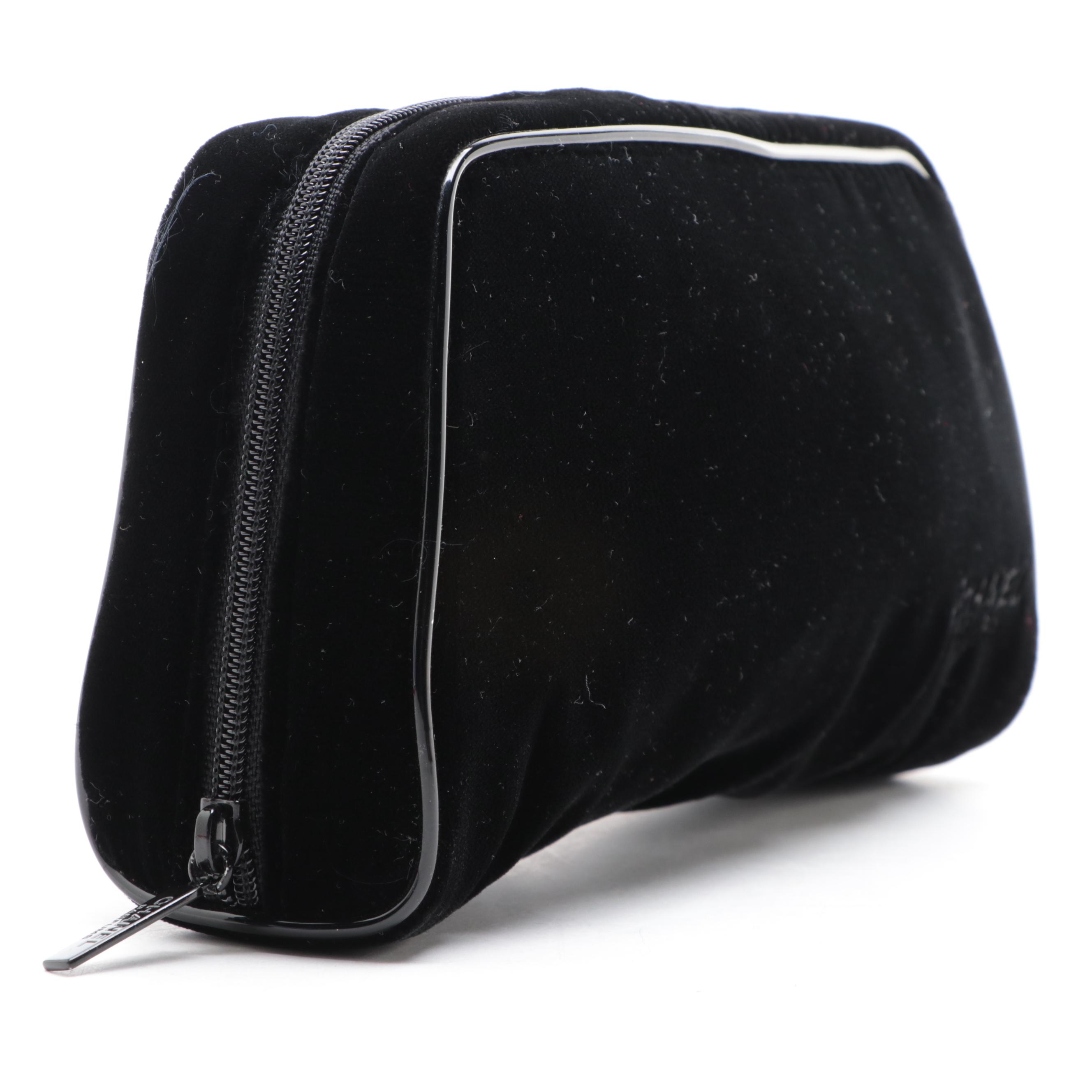 Chanel Parfums Promotional Toiletry Case in Black Velvet