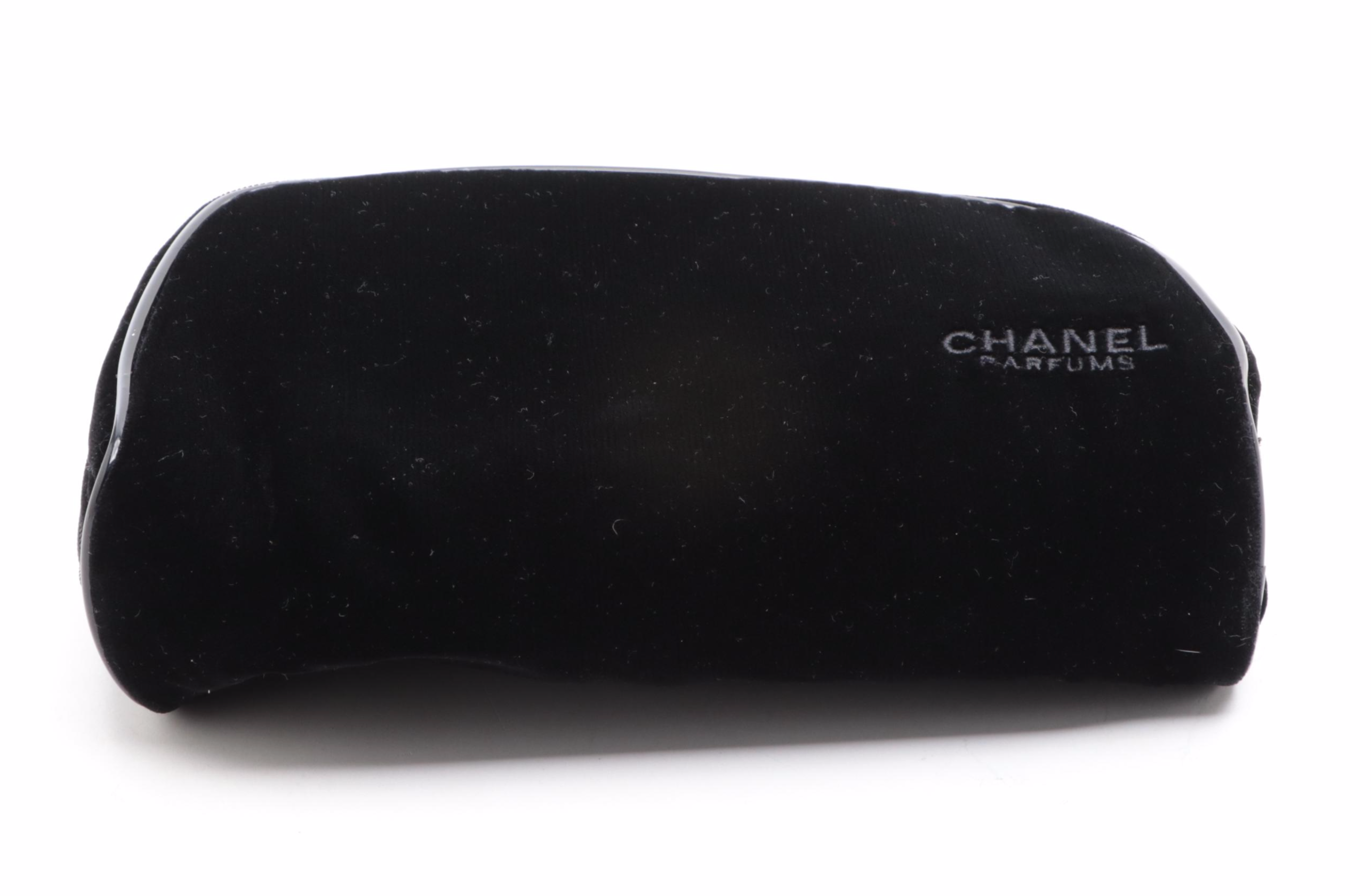Chanel Parfums Promotional Toiletry Case in Black Velvet