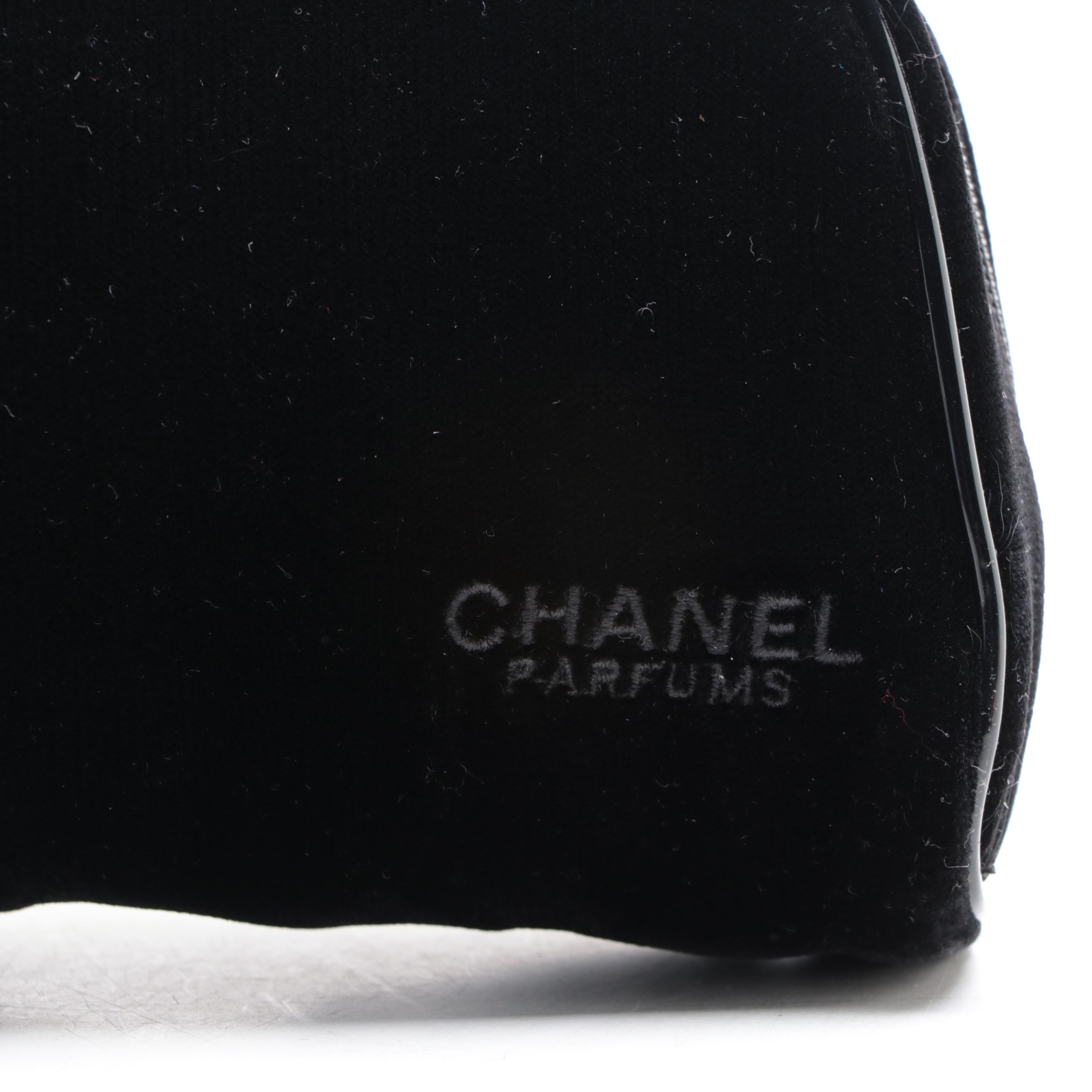 Chanel Parfums Promotional Toiletry Case in Black Velvet