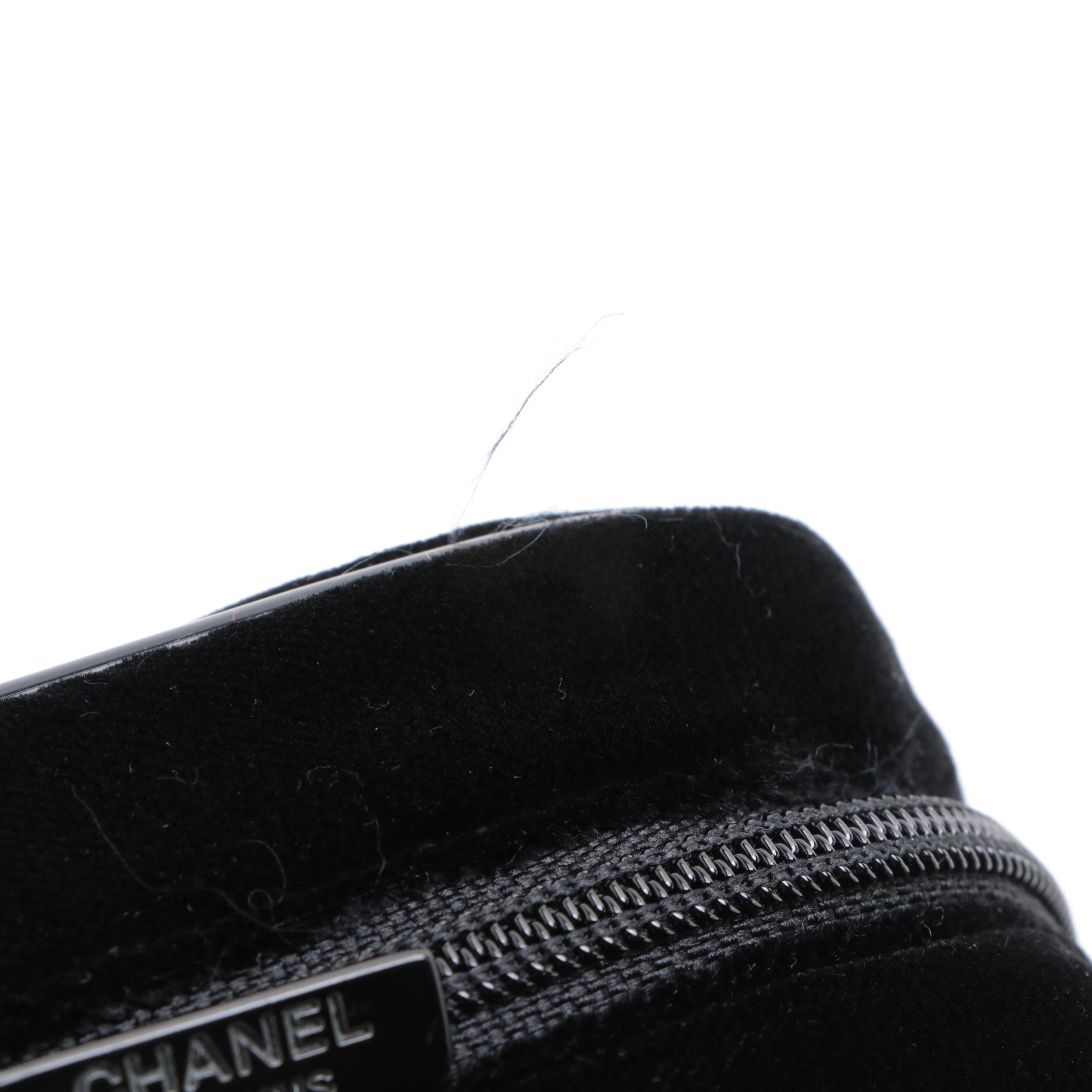 Chanel Parfums Promotional Toiletry Case in Black Velvet