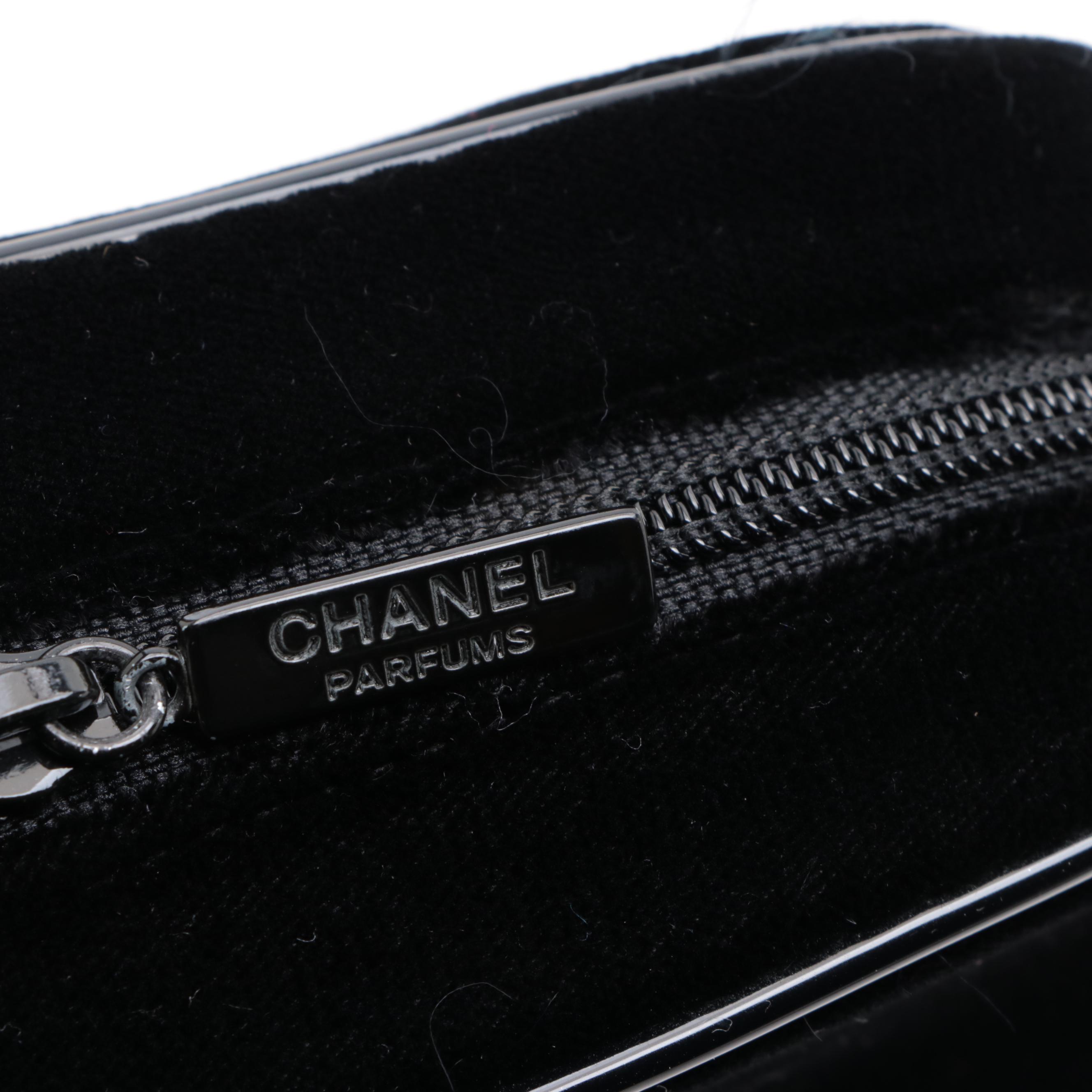 Chanel Parfums Promotional Toiletry Case in Black Velvet