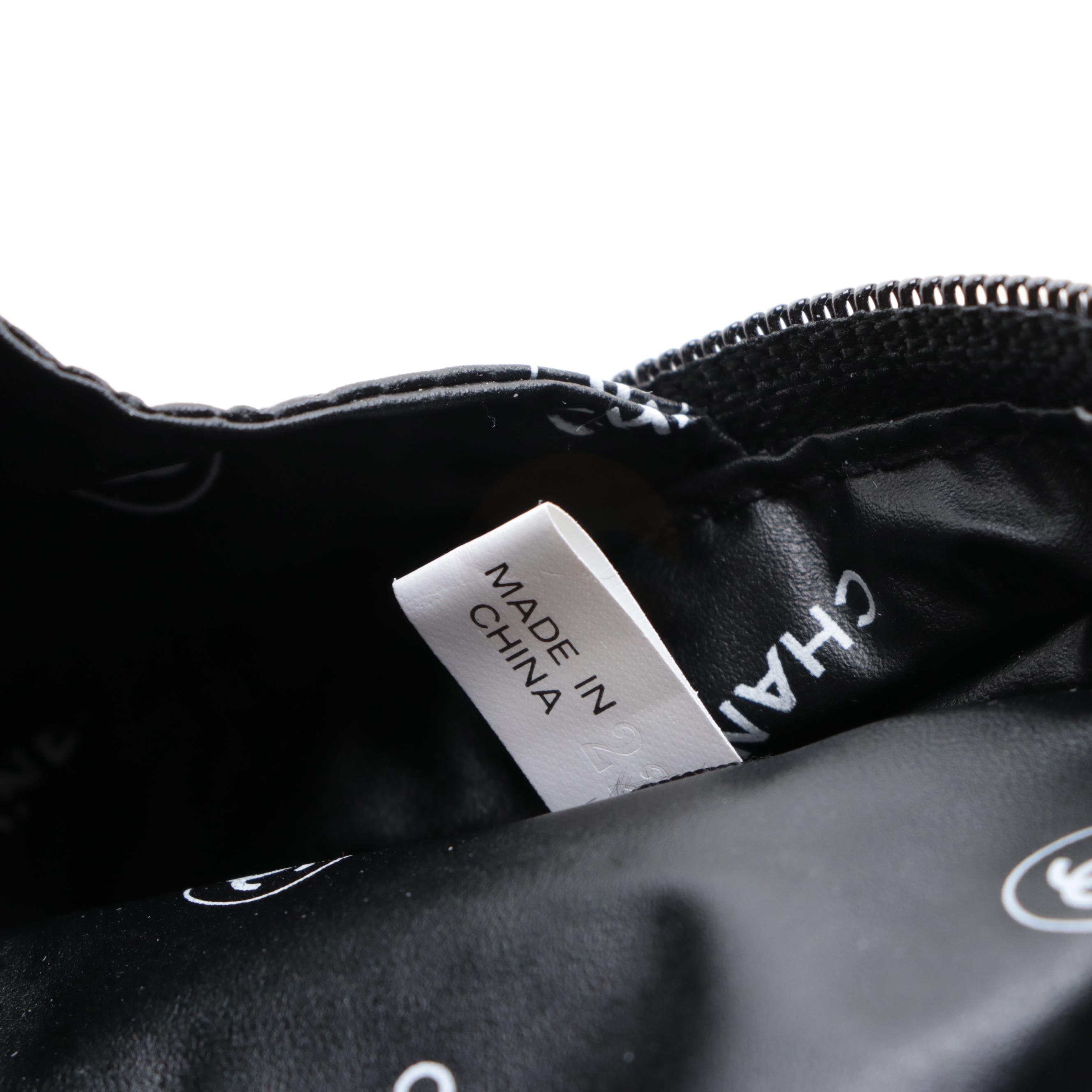 Chanel Parfums Promotional Toiletry Case in Black Velvet