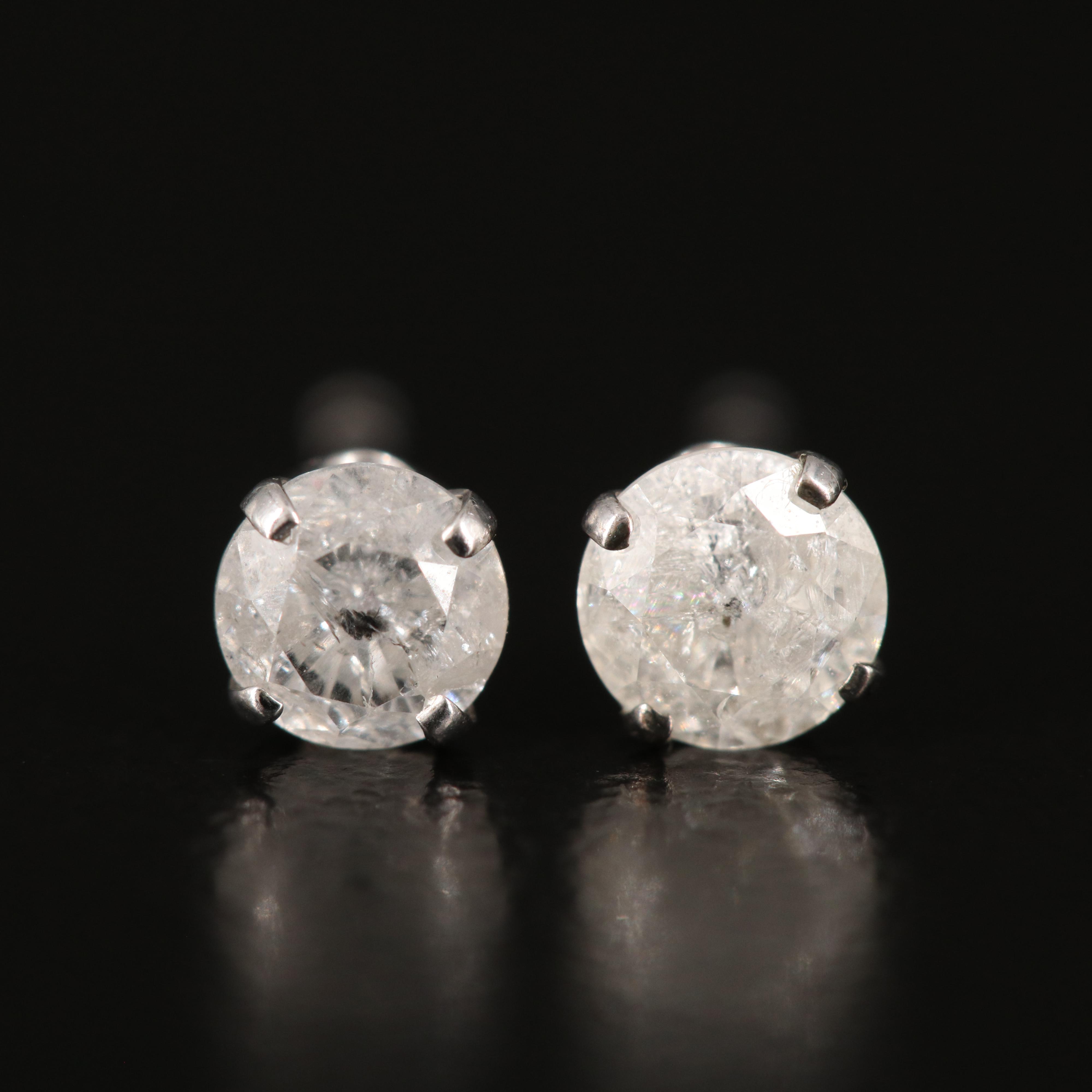 Diamond Stud Earrings in Sterling
